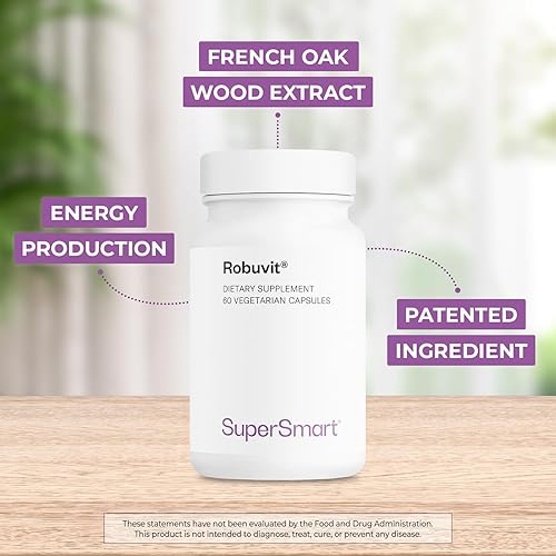 Miniatura 3 de Supersmart - Robuvit (extracto de madera de roble francés) 200 mg por día - Suplemento energético - Combate la fatiga y el estrés - Mejora el estado