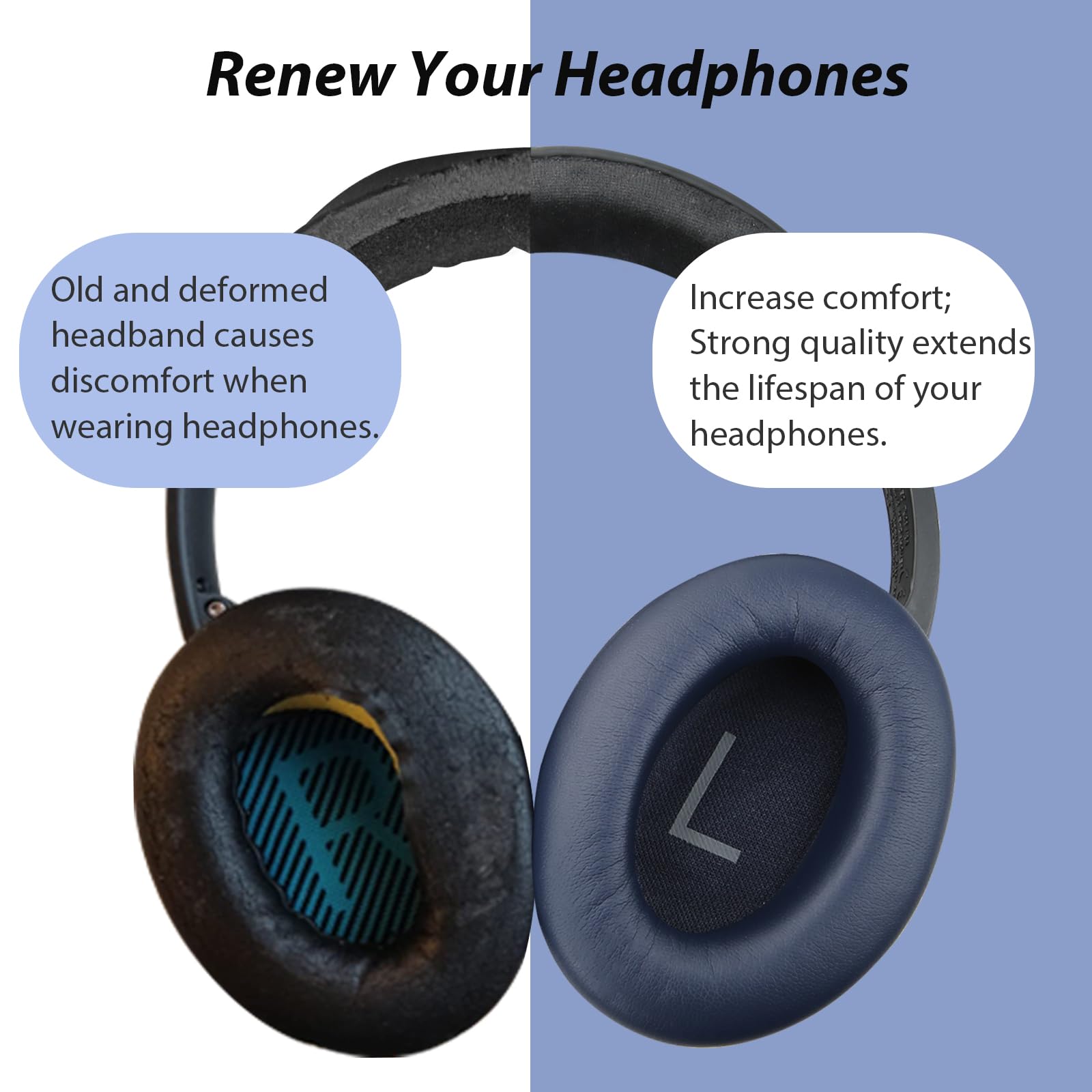 BOSE QuietComfort 45 イヤパッド交換 ヘッドバンド付き Amazon | 交換用ヘッドバンドパッドキット Bose QuietComfort 45 (QC45