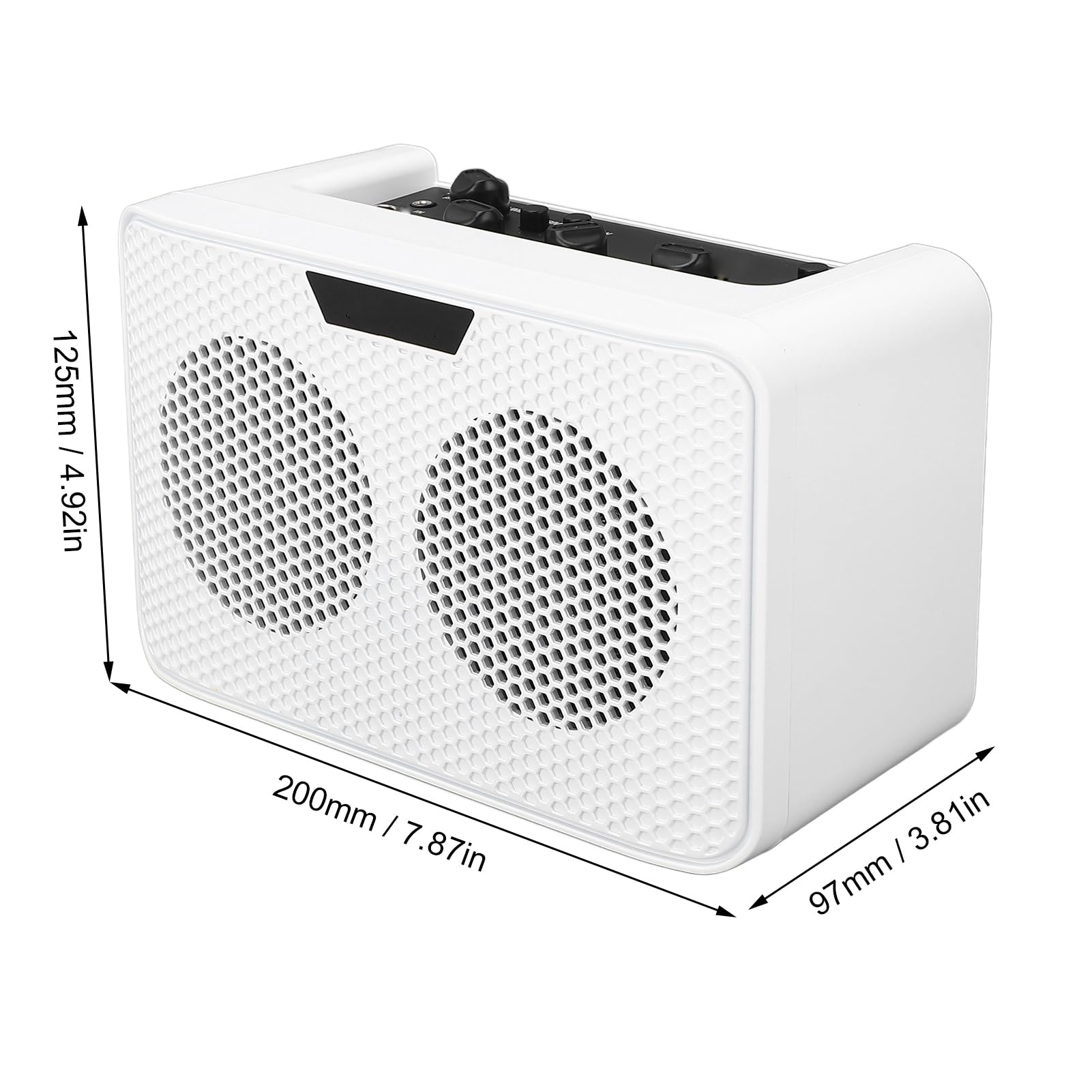 POENVFPO Wzmacniacz do Gitary Elektrycznej o Mocy 10 W z Efektami Opóźnienia do ćwiczeń i Występów, Gniazdo Słuchawkowe ABS