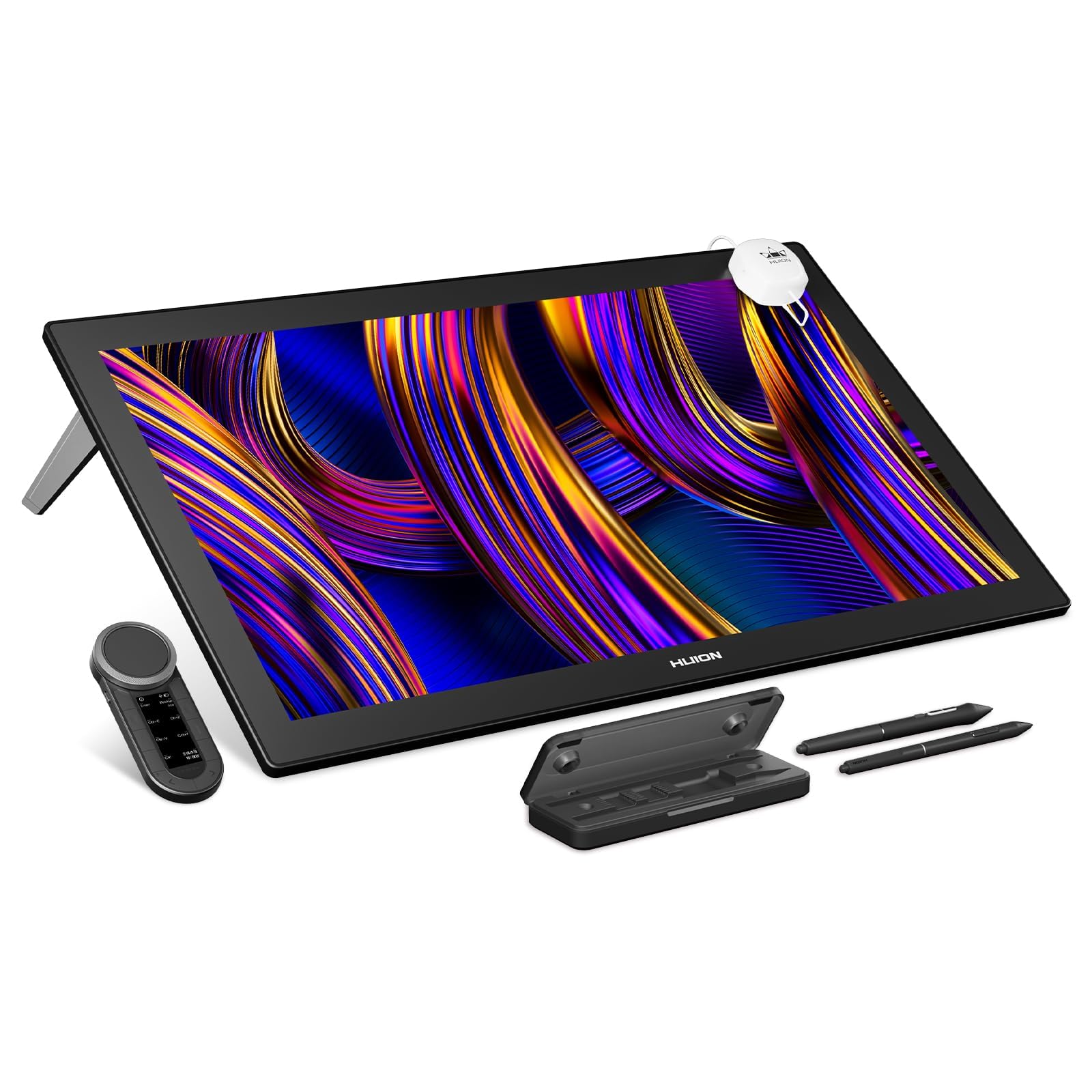 HUION Kamvas Pro 27（144Hz）Tavoletta Grafica con Schermo, 27 pollici 4K UHD 144 Hz, con calibratore del colore, PenTech 4.0 con funzionalità touch e Canvas Glass 3.0, compatibile con Windows e Mac