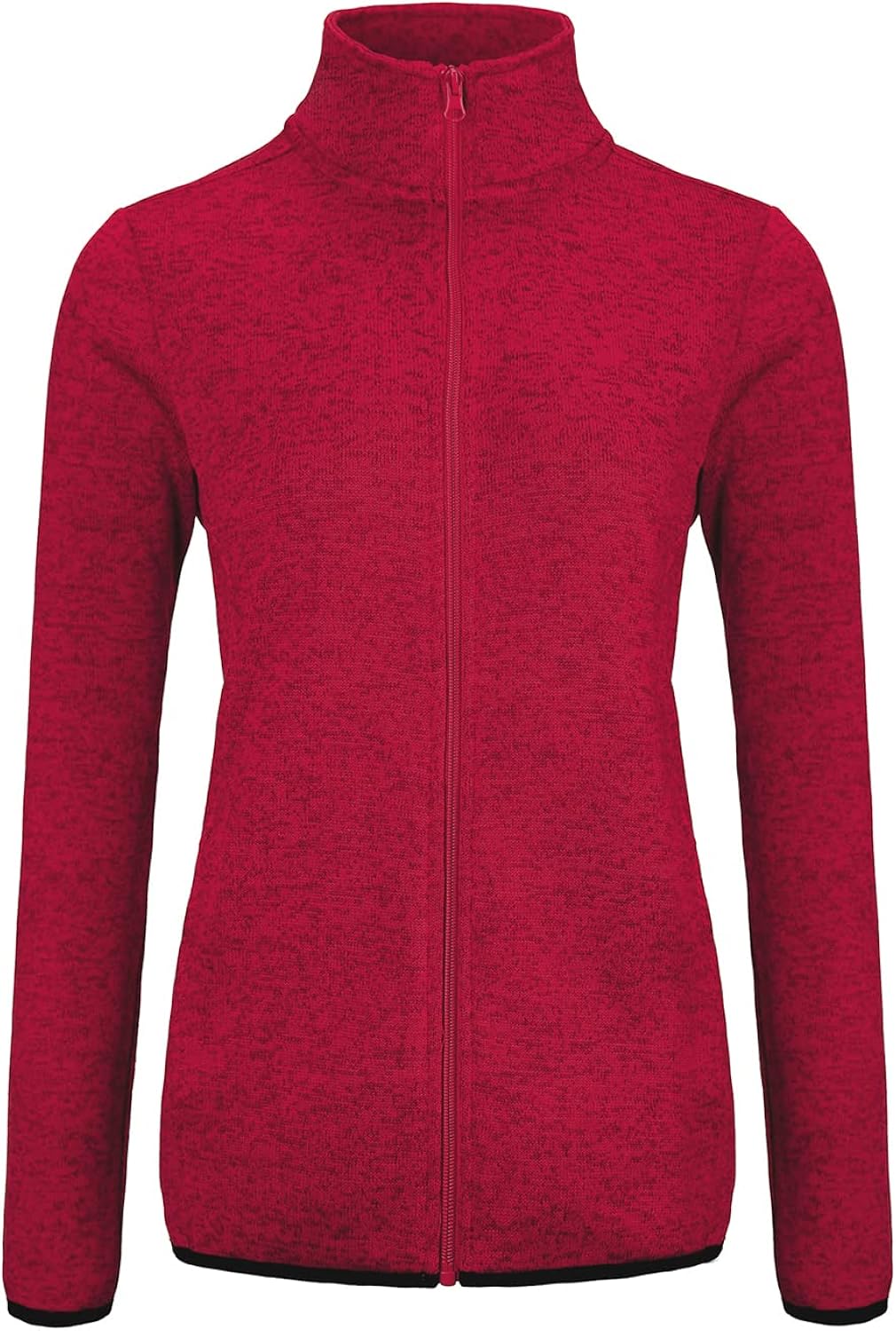 Dolcevida Women's Long Sleeve Sweater Fleece Zip Up Speckled Jacket with Pockets at  Women’s Clothing store