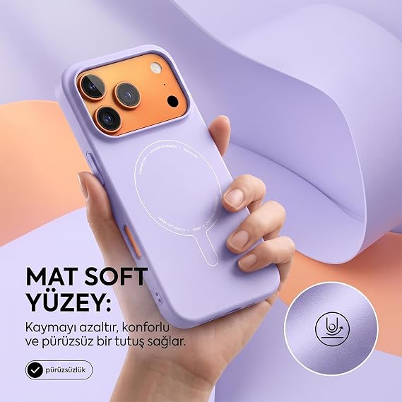 Microsonic Apple iPhone 17 Pro Max için Kılıf AirFit MagSafe Derin Mor [iPhone 17 Pro Max ile Uyumlu Kılıf - Derin Mor]