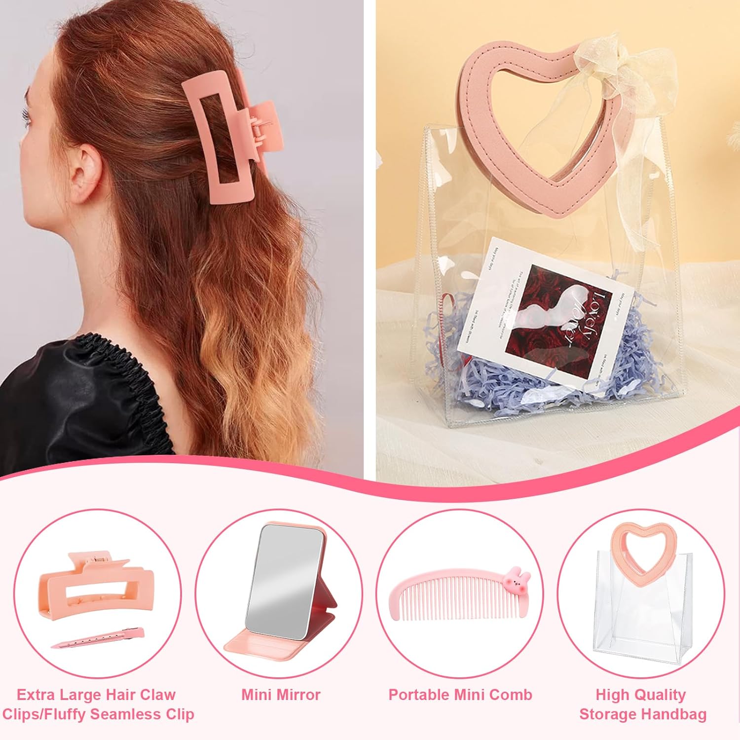 80 Pcs Spa Sleepover Party Supplies for Girls, Spa Party Slumber Favors for Women, Headband Eye Masks Hair Scrunchie Wristband Hair Clips Handbag for Sleepover Favors Supplies