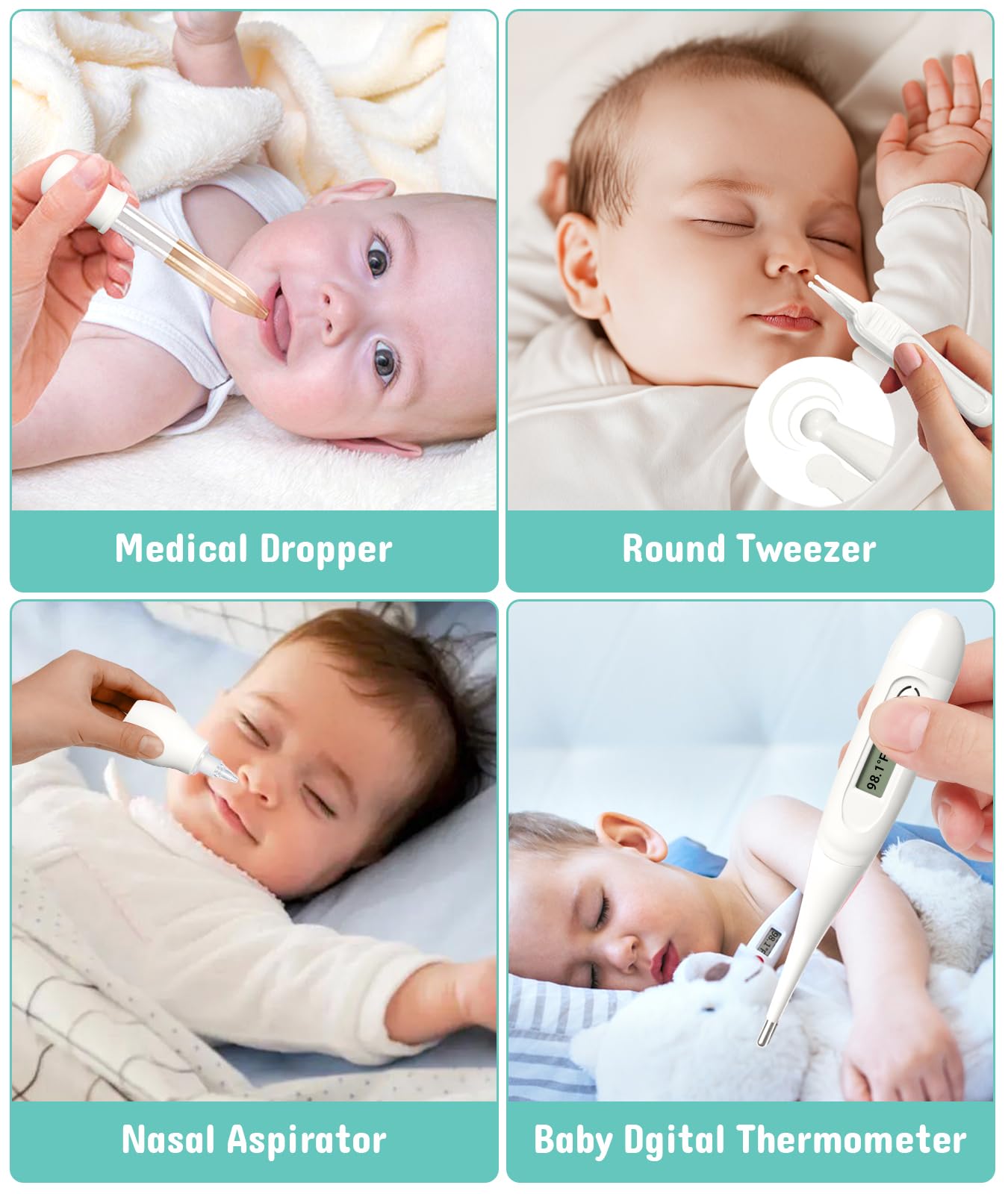 Baby-Gesundheits- und Pflege-Set, elektrischer Sicherheitsnagel-Trimmer, Baby-Kinderzimmer-Set, Neugeborenen-Pflegesets mit Haarbürste, Kamm für Neugeborene, Kleinkinder, Babys, Jungen, Mädchen
