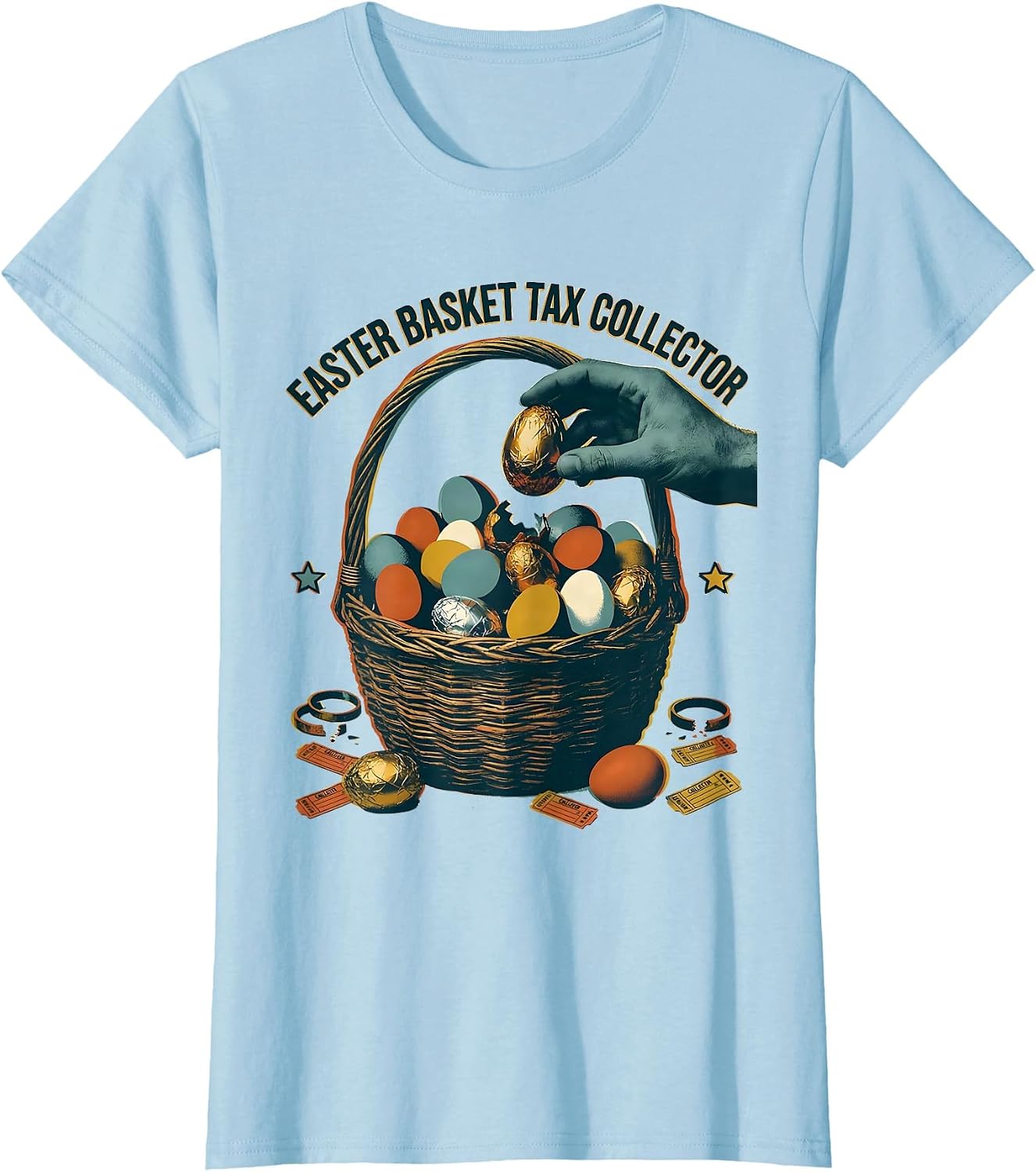Women's Easter Basket Tax Collector Funny Dad Tax Food-Inspection T-Shirt