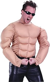 Muscle Chest Shirt Costume Accessory - Standard - Chest Size 33-45