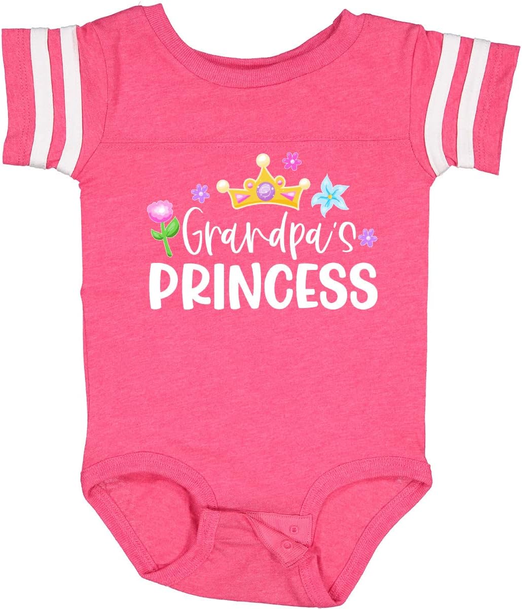 inktastic Grandpa's Princess Crown and Flowers Baby Bodysuit