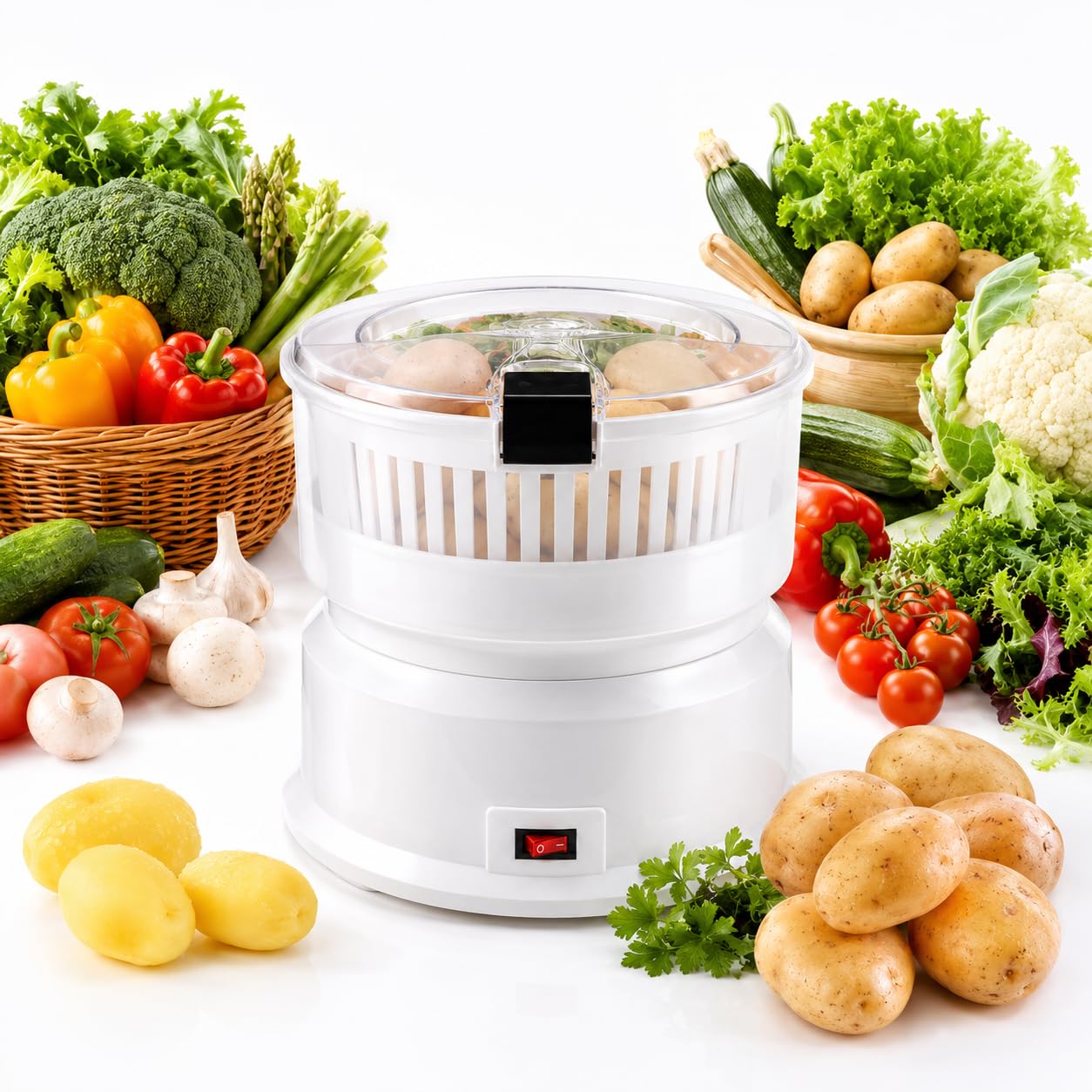 Éplucheur électrique 1 kg avec commande One-Touch et circuit de sécurité