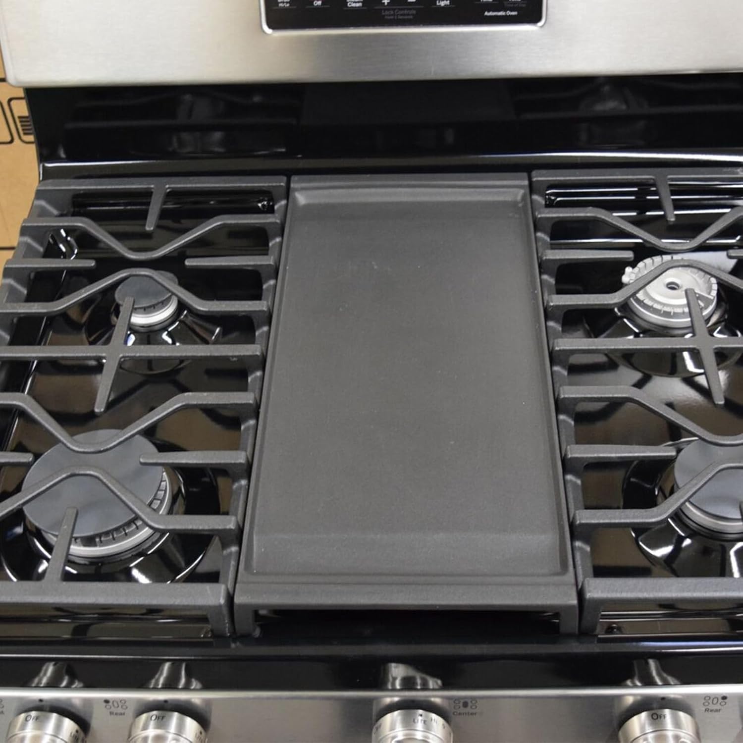 WB31X27151 Stove Grate Replacement Parts For GE Burner Grate, for GE Gas Stove Burner Replacement, WB31X24736 Cast Iron Stove for GE Gas Stove Parts Surface Burner Side Grate, 1 Packs