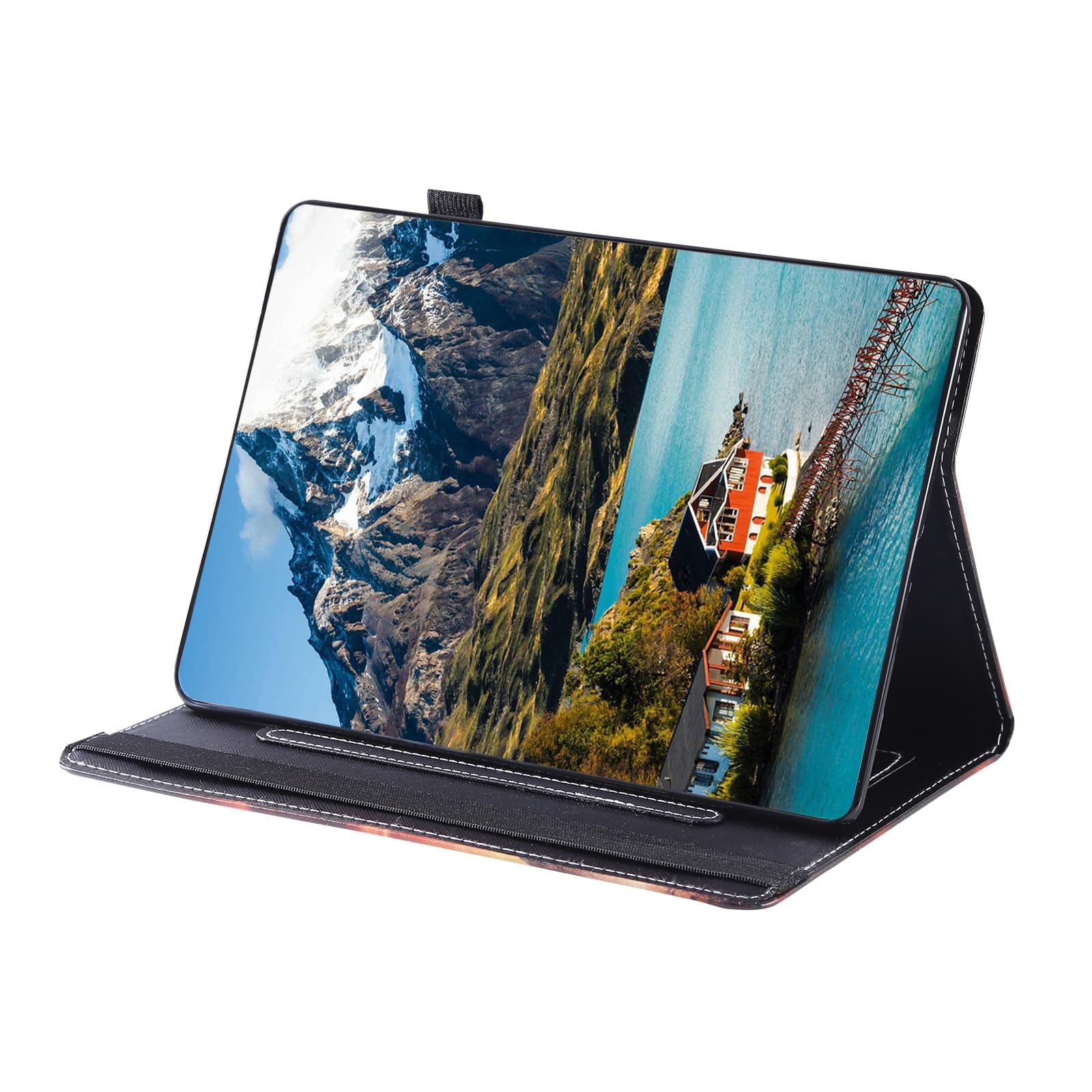 Custodia Vaitasy Per IPad Air 11 2025/2024 E IPad Pro 11, Cover Girevole 360° Con Portapenna E Porta Carte, Verde Blocchi - 3