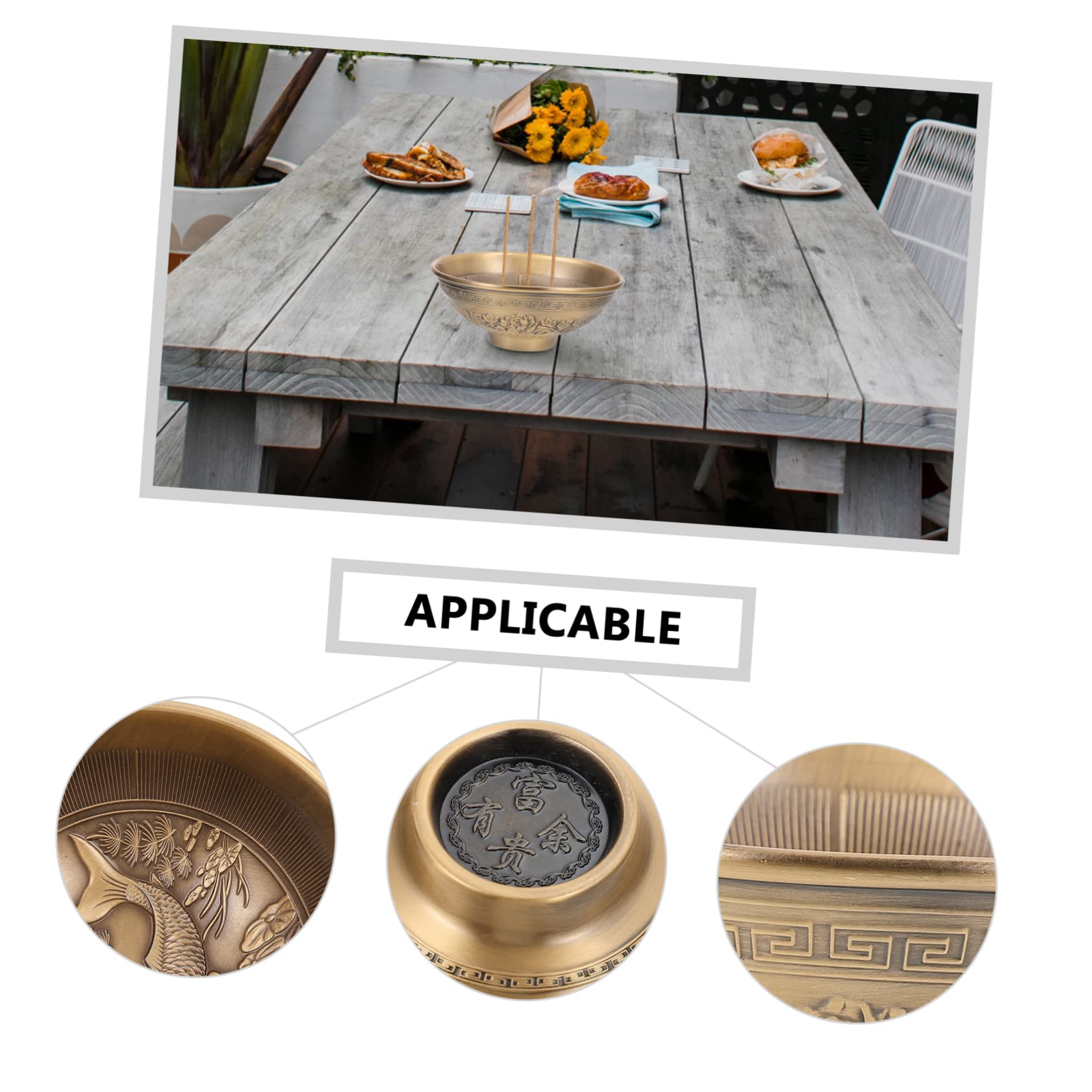 Alipis 3stücke Vintage Buddhistische Räucherschale Aus Retro Räuchergefäß Für Zuhause Meditation Yoga Und Dekoration Für Wohnräume Schlafzimmer Und Büros