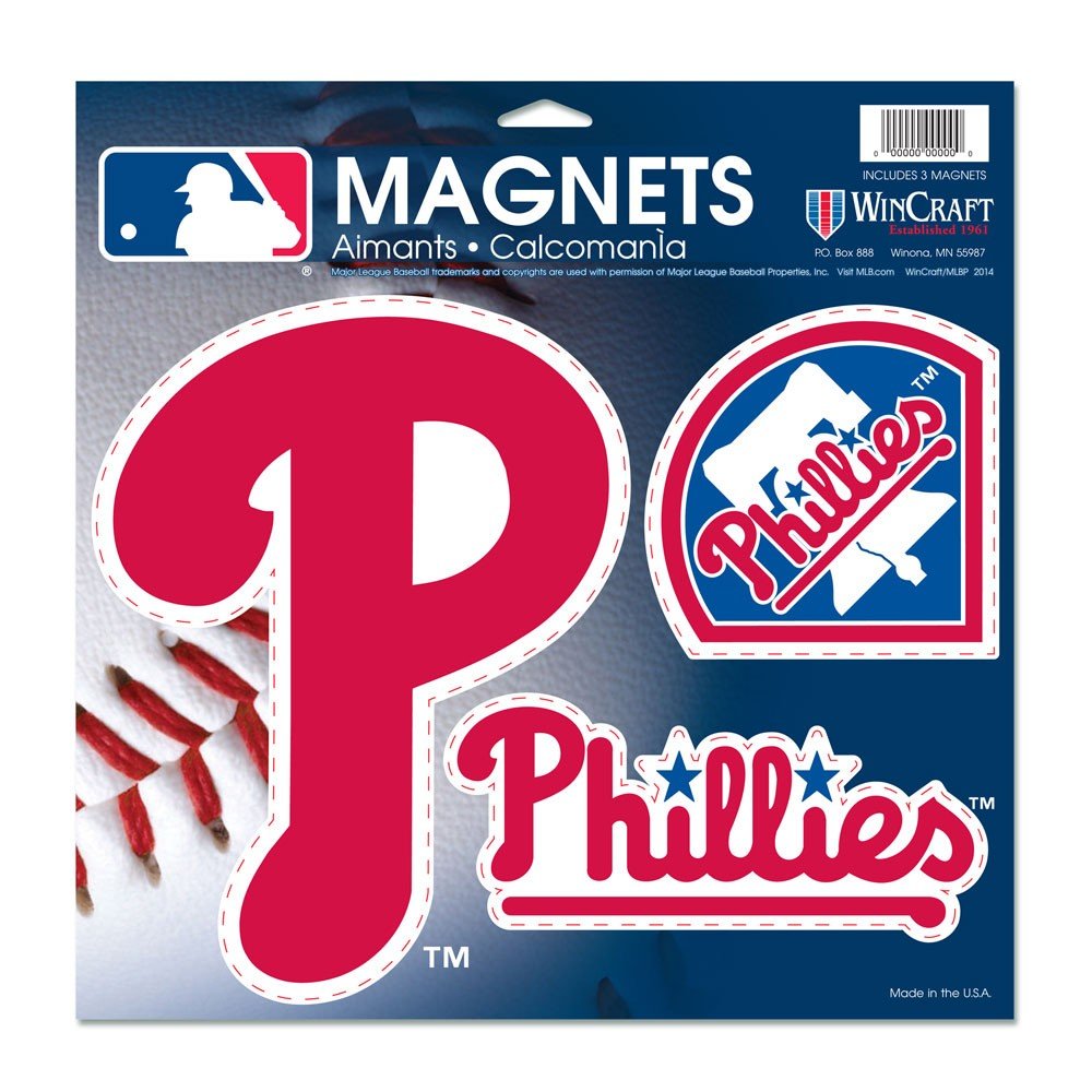 MLB Philadelphia Phillies Vinyl Magnet, 11 x 11