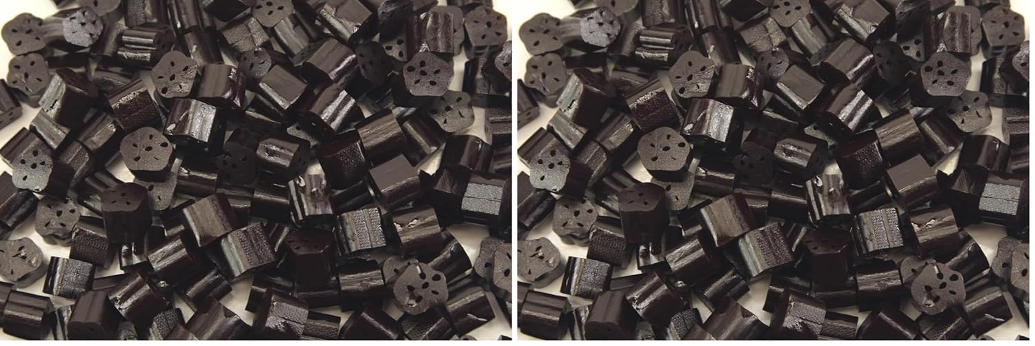 Planet Sweets Black Licorice Bites - 1.5 Pounds - Classic Chewy Candy Twists Bulk Candies (Pack of 2)