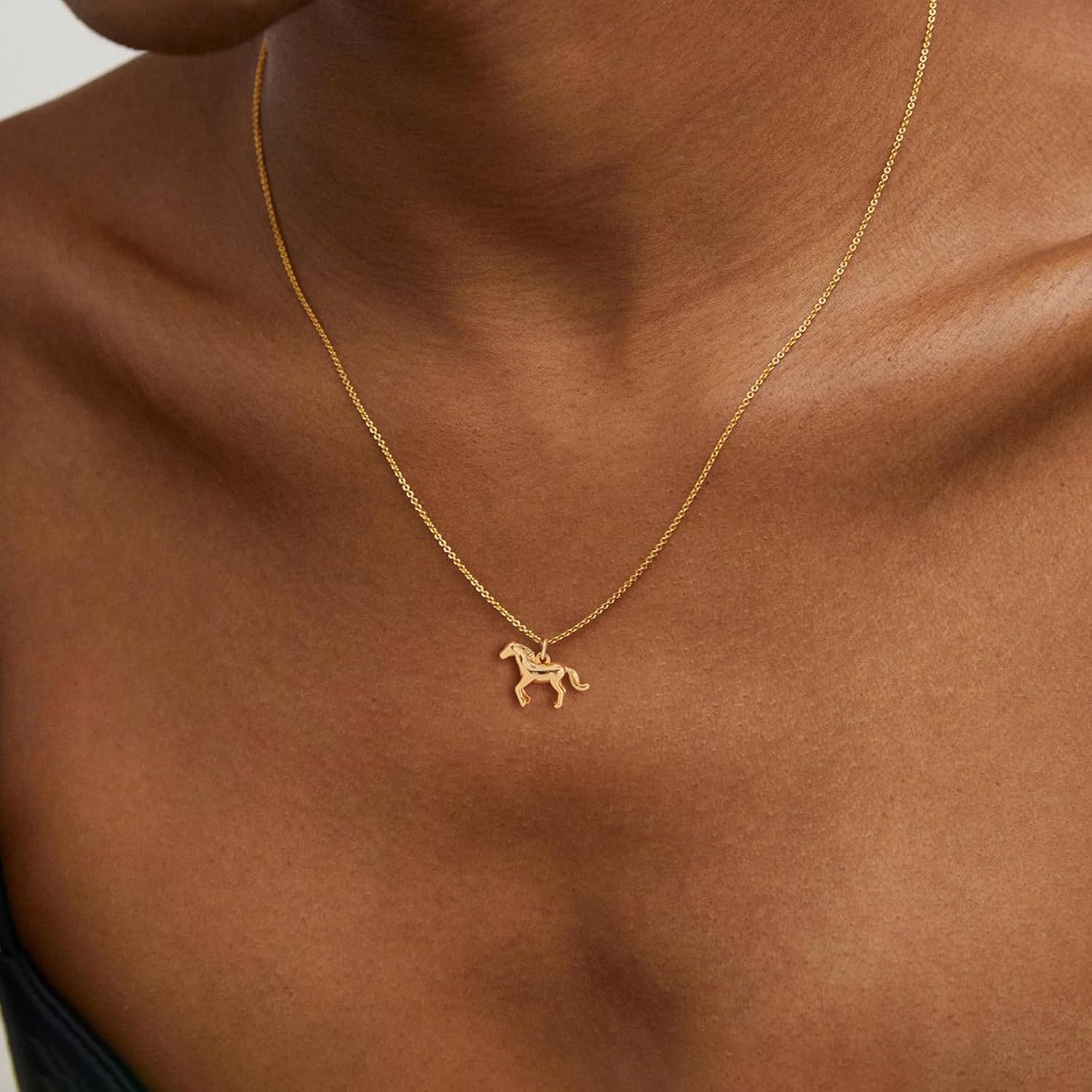 14K Gold Plated Dainty Pendant Butterfly Bead Boot Bee Baseball Flower Compass Airplane Heart Hummingbird Tree Necklace Simple Jewelry Gift for Women - Image 2
