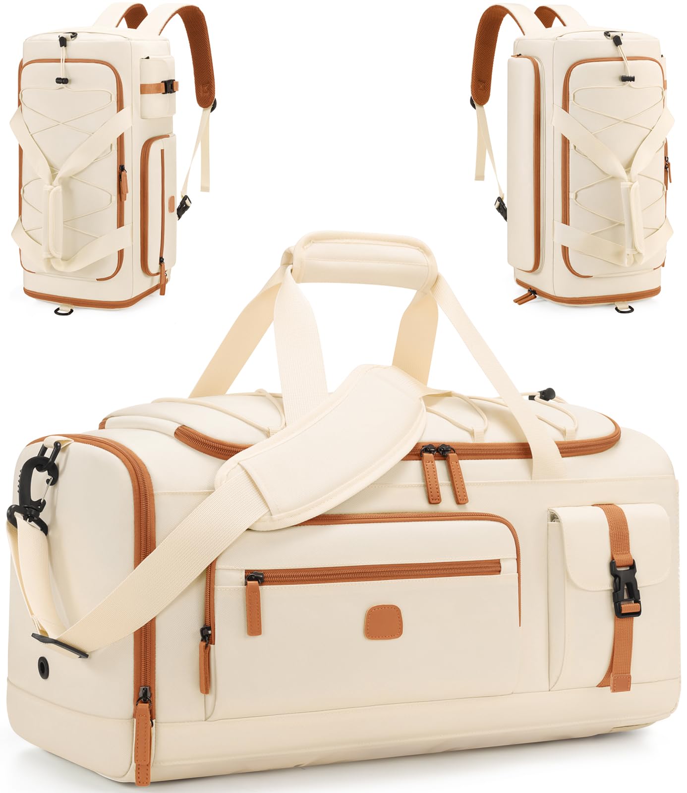 Gym Bag for Men and Women with Shoe & Laptop Compartment, 3-in-1 Sports Travel Duffel Bag Anti-Theft Weekender Carry-On Backpack for Airplane &