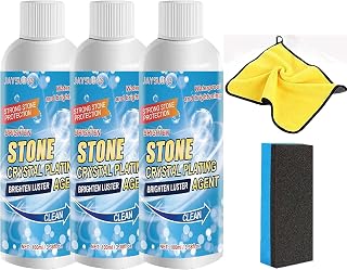 Stone Crystal Plating Agent, Stone Stain Remover Cleaner, Stone Crystal Plating Brighten Luster Agent Cleaner, for Patio, Backyard, Kitchen Countertop Stone Slabs, Etc (3Pcs)