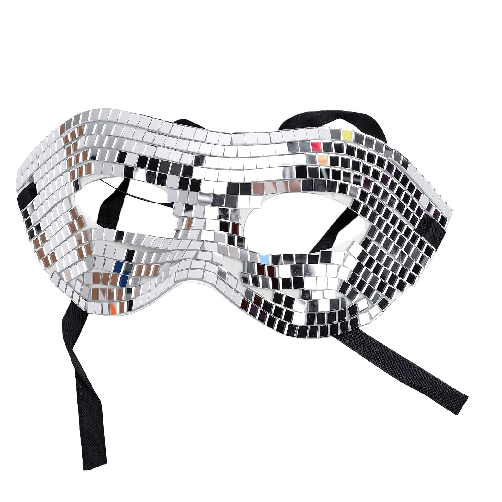 Aramox Disco Ball Eye Cover, Reflective Mirror Mask (Silver)