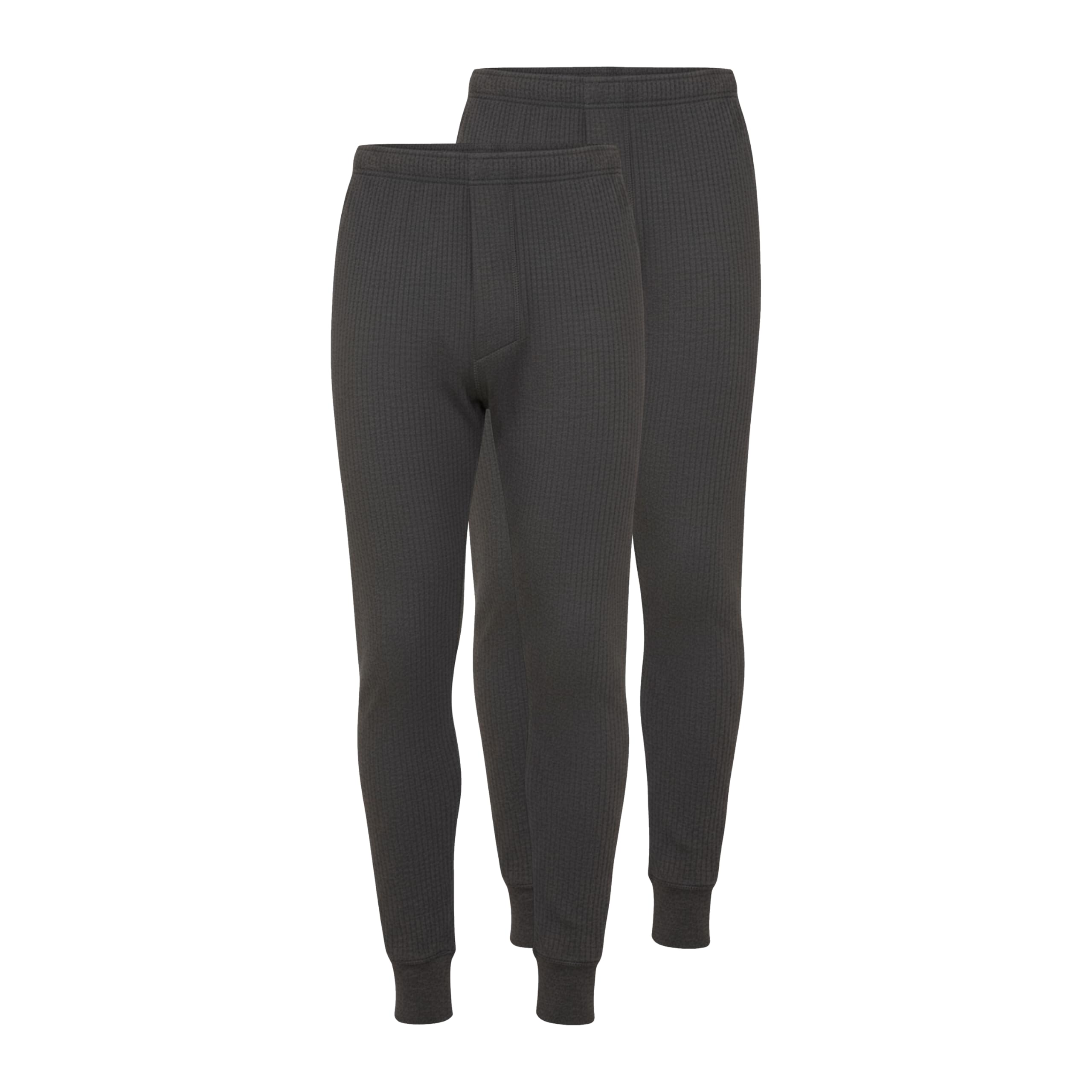 Octave Men's Charcoal Octave® Pack Of 2 Thermal Underwear Long Johns Bottoms, Ski Base Layer, Lightweight Warm Underwear Baselayer, Thermal Leggings Winter Thermals For Thermal Trousers(Large,)
