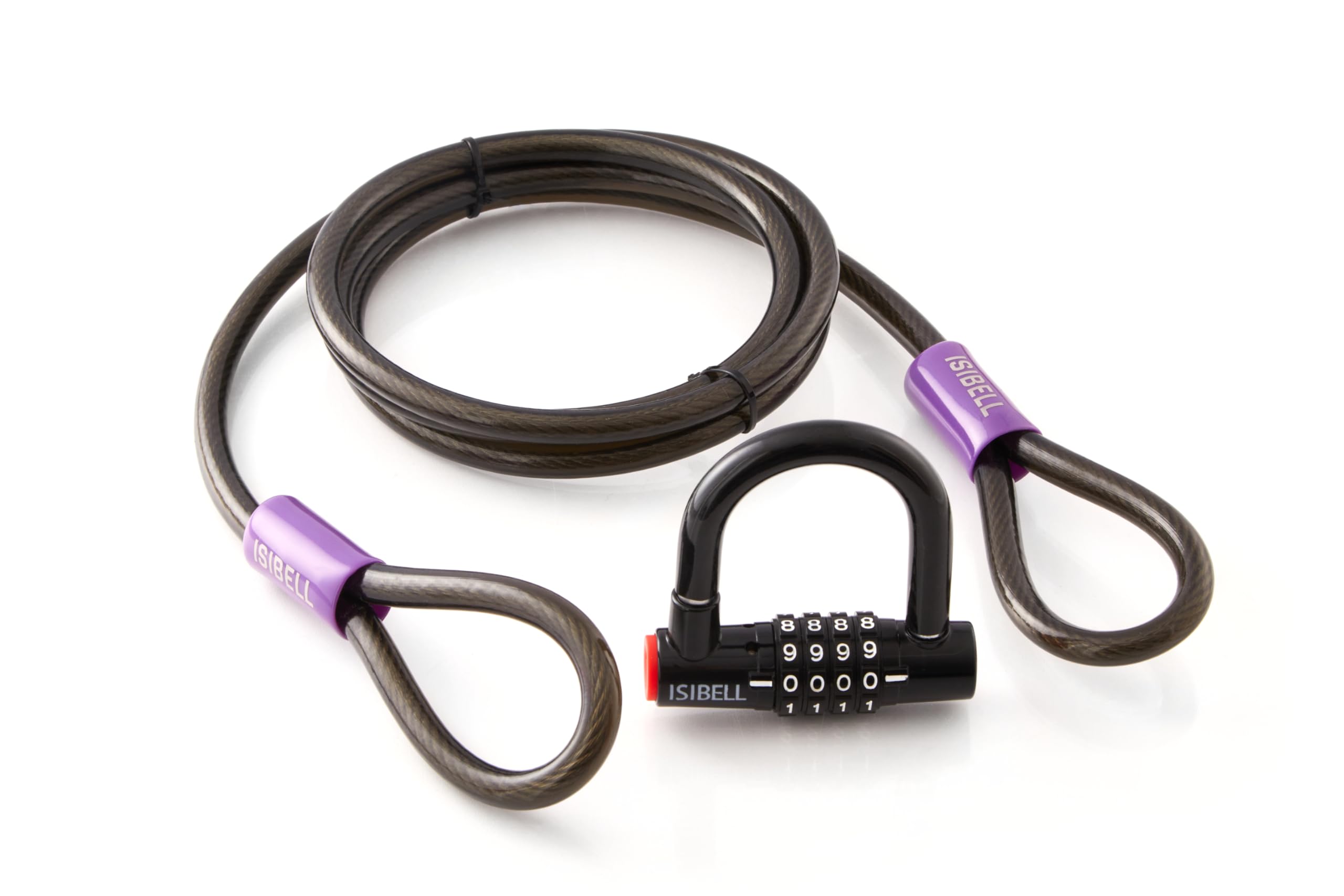 Isibell Abdeckung für Fahrradanhänger - Abschließbar - Universell - Reflektierend - 2 Sitzer - fahrradanhänger abdeckung zubehör (Schloss mit 2M Stahlseil)