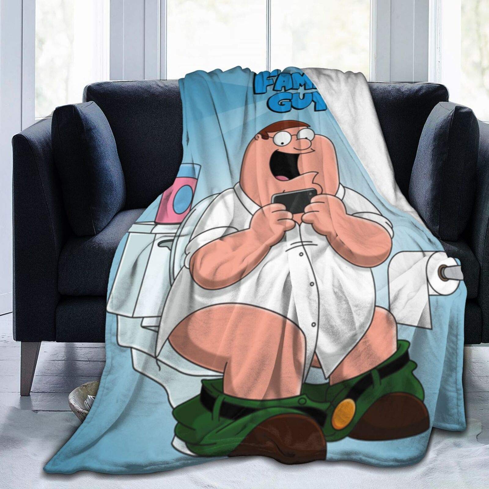 Fam-I-Ly Guy Peter Griffin Ultra-Soft Micro Fleece Blanket Anti-Pilling Flannel Sleep Comfort Super Soft Fleece Blanket for Bedroom Couch Chair Living Room 50" X40