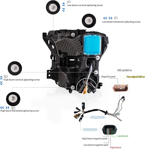 Miniatura 7 de VLAND Conjunto de faros delanteros para Ford F150 XL 2015-2017, XLT, Lariat, King Ranch, Platinum, Limited, con DRL de arranque dinámico, luz