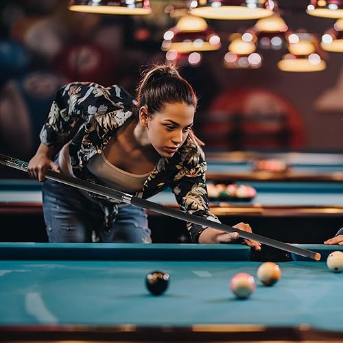 Miniatura 12 de HomeSeason Palo de taco de billar de fibra de vidrio de 58" palos profesionales de baja desviación de billar palos de piscina