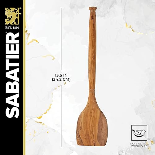 Miniatura 2 de Sabatier Olivewood Turner, perfecto para voltear y picar alimentos, 13.96 x 3.30 x 0.83 pulgadas