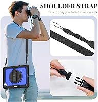 Vista 5 de BLOSOMEET Funda protectora para iPad Pro de 13 pulgadas M4 con protector de pantalla de vidrio templado y soporte para lápiz, funda azul de moda