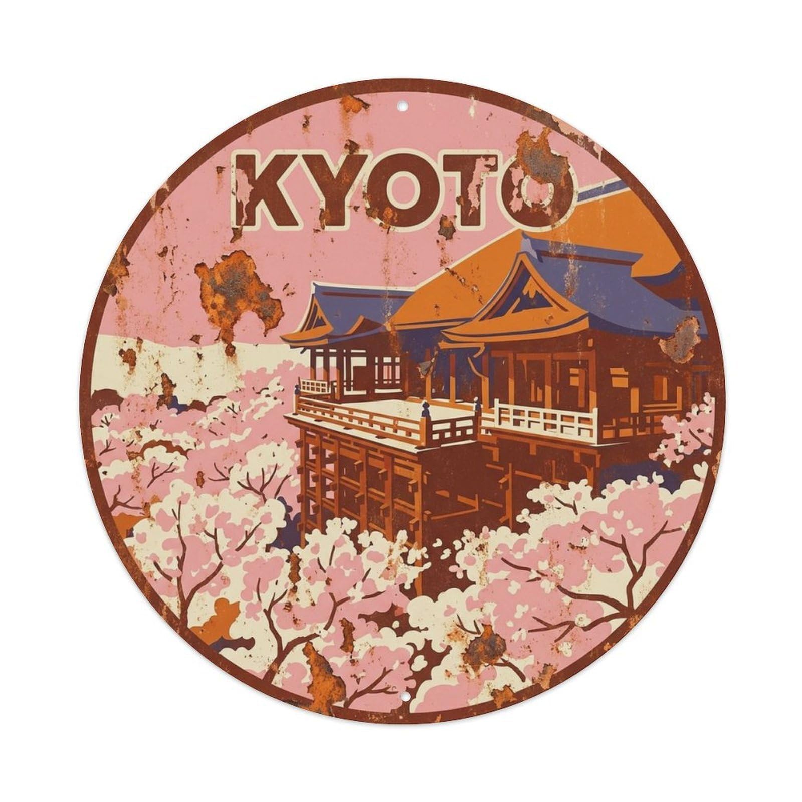 Kyoto Japan Classic Travel Modern Japanese Culture Metal Tin Sign