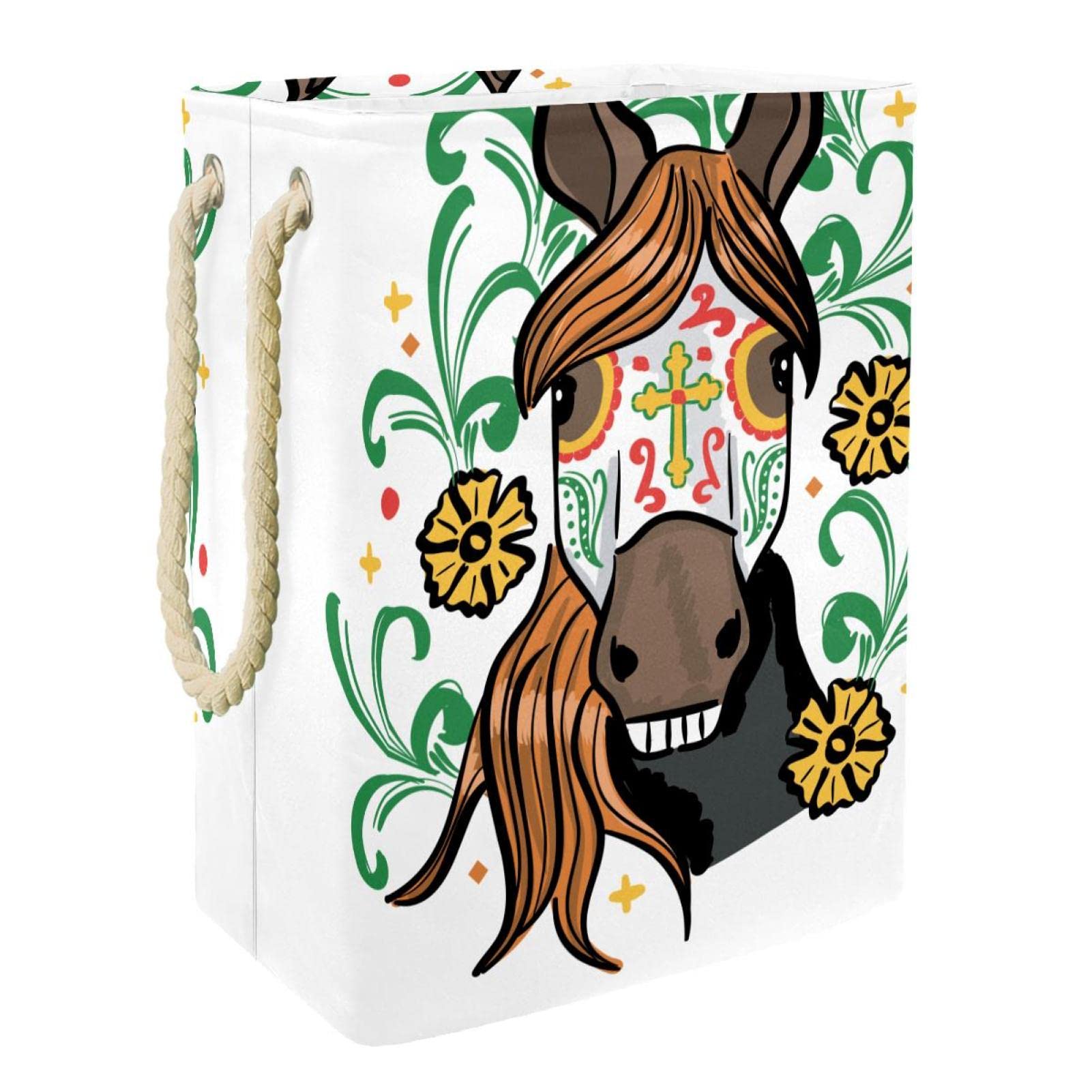 Panier de rangement pour vêtements sales avec poignée durable pour buanderie et salle de bain