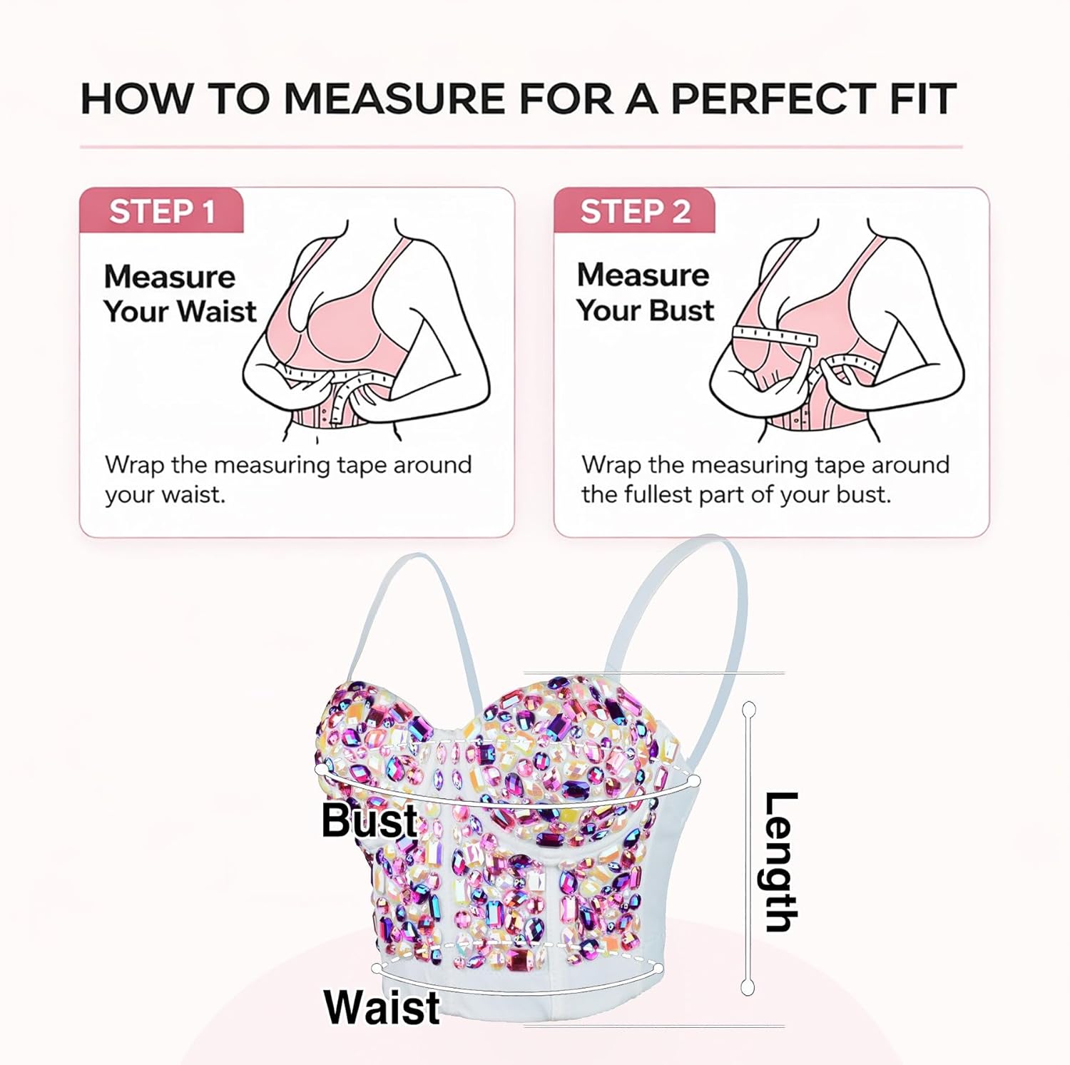 ELLACCI Women's Sexy Rhinestone Bustier Crop Top Club Party Glitter Corset Top Bra Purple - Image 6