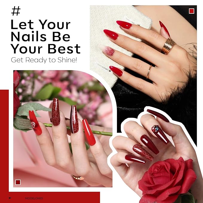 Kit de Esmalte en Gel Modelones - 6 Colores Rojo Brillante miniatura 4