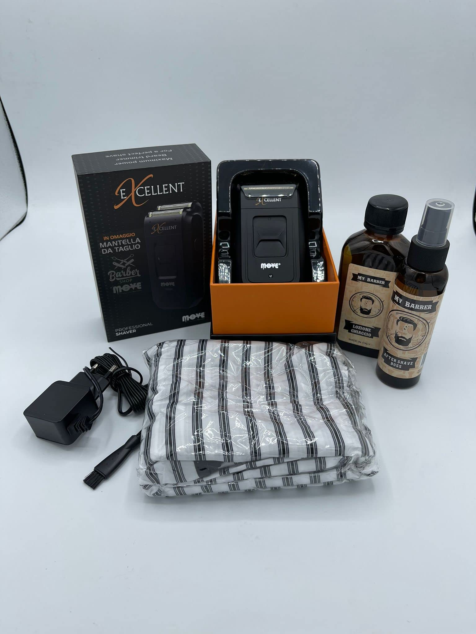 Kit Rasoio a batterie MOVE EXCELLENT + Mantella+ Dopobarba+ Lozione