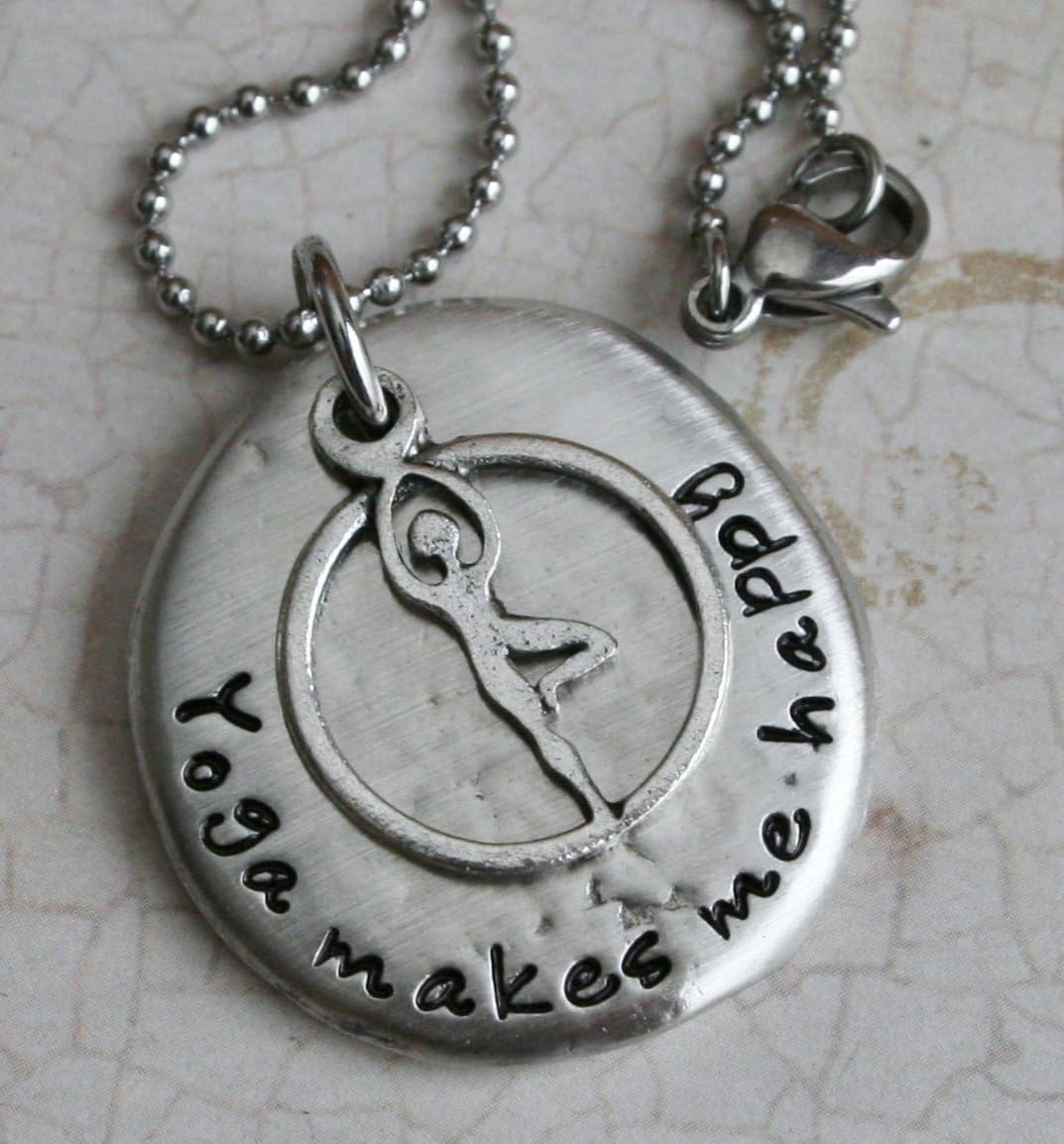 Yoga Makes Me Happy Necklace Copyright © 2014 by Shelly Champlin. All rights reserved.