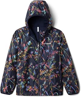 Youth Unisex Pixel Grabber Reversible Jacket, Dark Nocturnal Art Bouquet, Medium