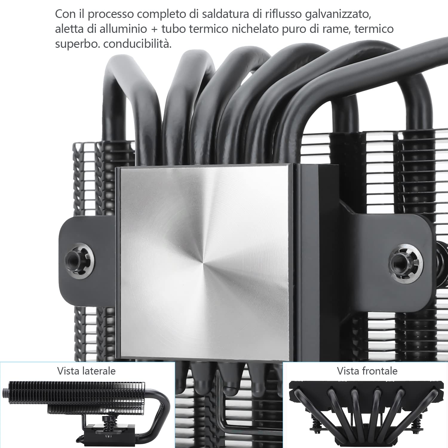 TR AXP120-X67 Black ARGB Refroidisseur d’air CPU à profil bas avec ventilateur PWM TL-C12015B-S de 120 mm,6 caloducs, hauteur de 67 mm,pour AMD AM4 AM5/Intel 1700/1150/1151/1155/1200/2011
