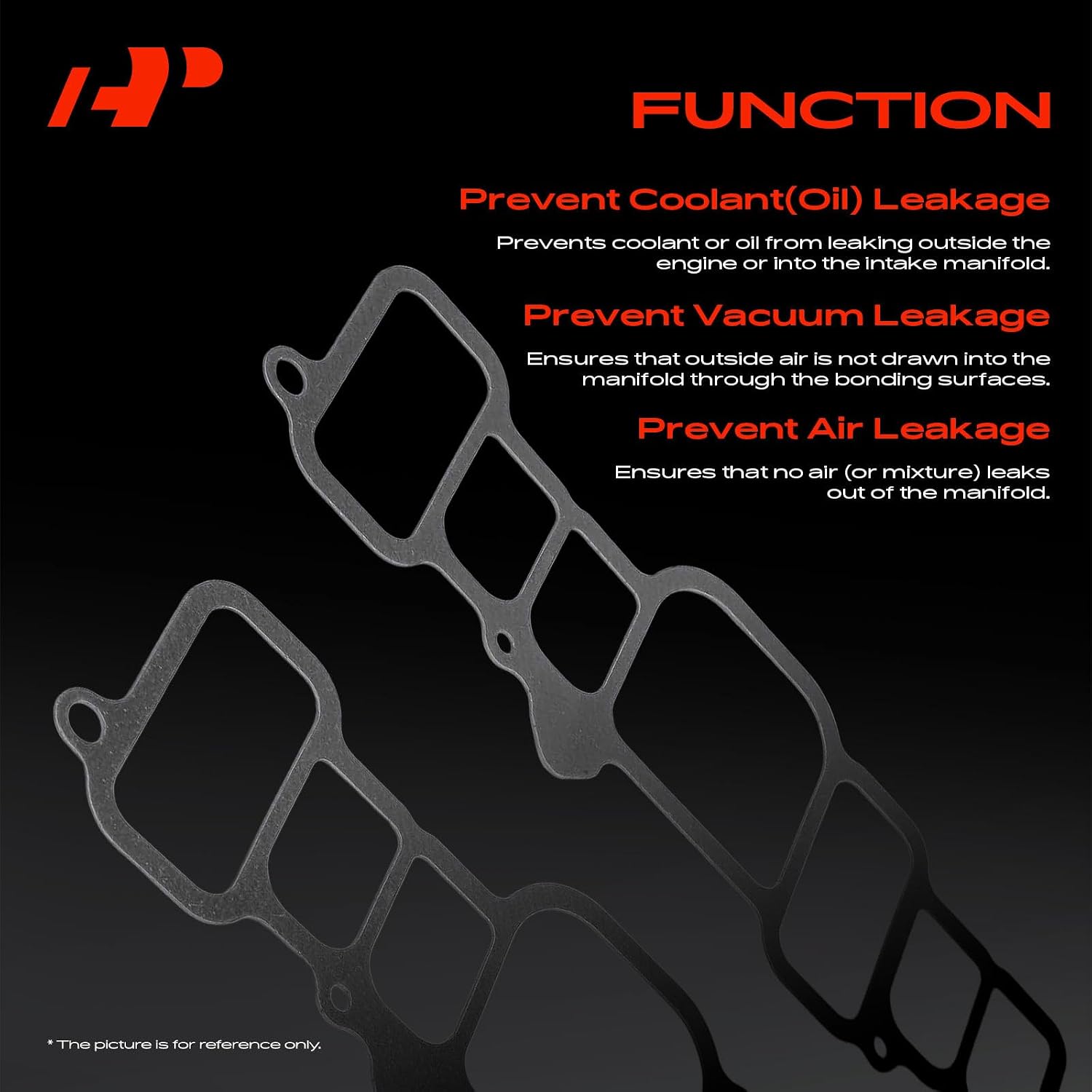 A-Premium Upper Fuel Injection Plenum Gasket Set Compatible with Chevrolet | for C2500, C3500, C3500HD, C6500 Kodiak, C7500 Kodiak, Express 3500, G30, K2500 Suburban, P30 & GMC P3500, 7.4L
