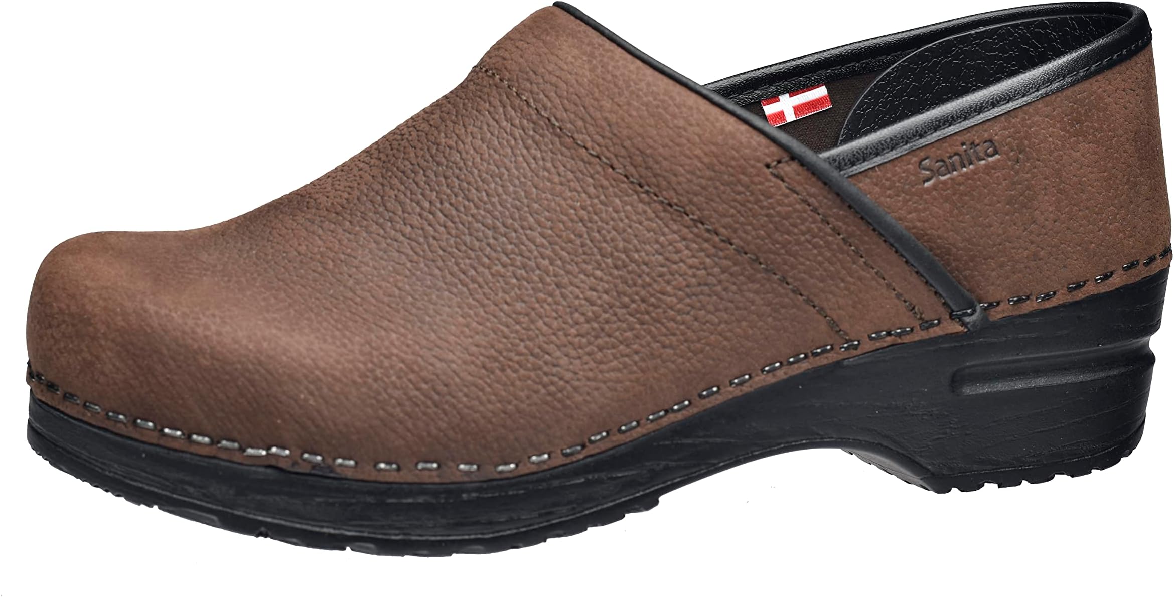 Sanita Professional Oril Closed Clog | Original Handmade Flexible Leather Clog for Women | Maximum Stability | Anatomical Shaped Footbed with Soft Foam | Shock Absorbing Heel