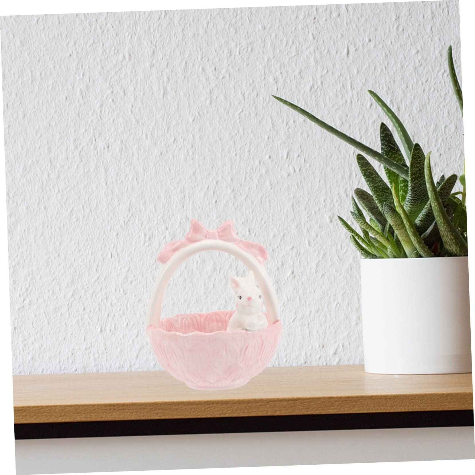 Garneck 2 Pz cesto di Pasqua cavia Bambola roba da coniglio decorazioni di coniglietti easter bunny easter basket adornare il desktop ornamento per cesto di coniglio da tavolo ceramica