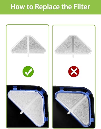 Miniatura 7 de SIBAYS Filtros de fuente de agua para gatos, filtros de fuente de agua de repuesto para fuentes de agua para mascotas de 230 oz7 L, hechos de carbón