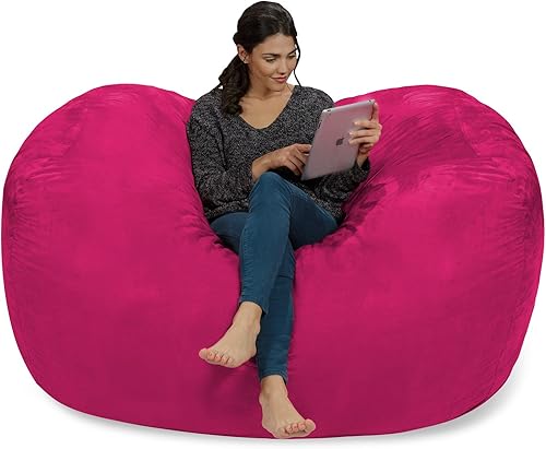 Miniatura 66 de Cozy Sack - Sillón de puff: Gran bolsa para muebles de espuma viscoelástica de 6 ft y tumbona grande – sofá grande con funda de microfibra suave
