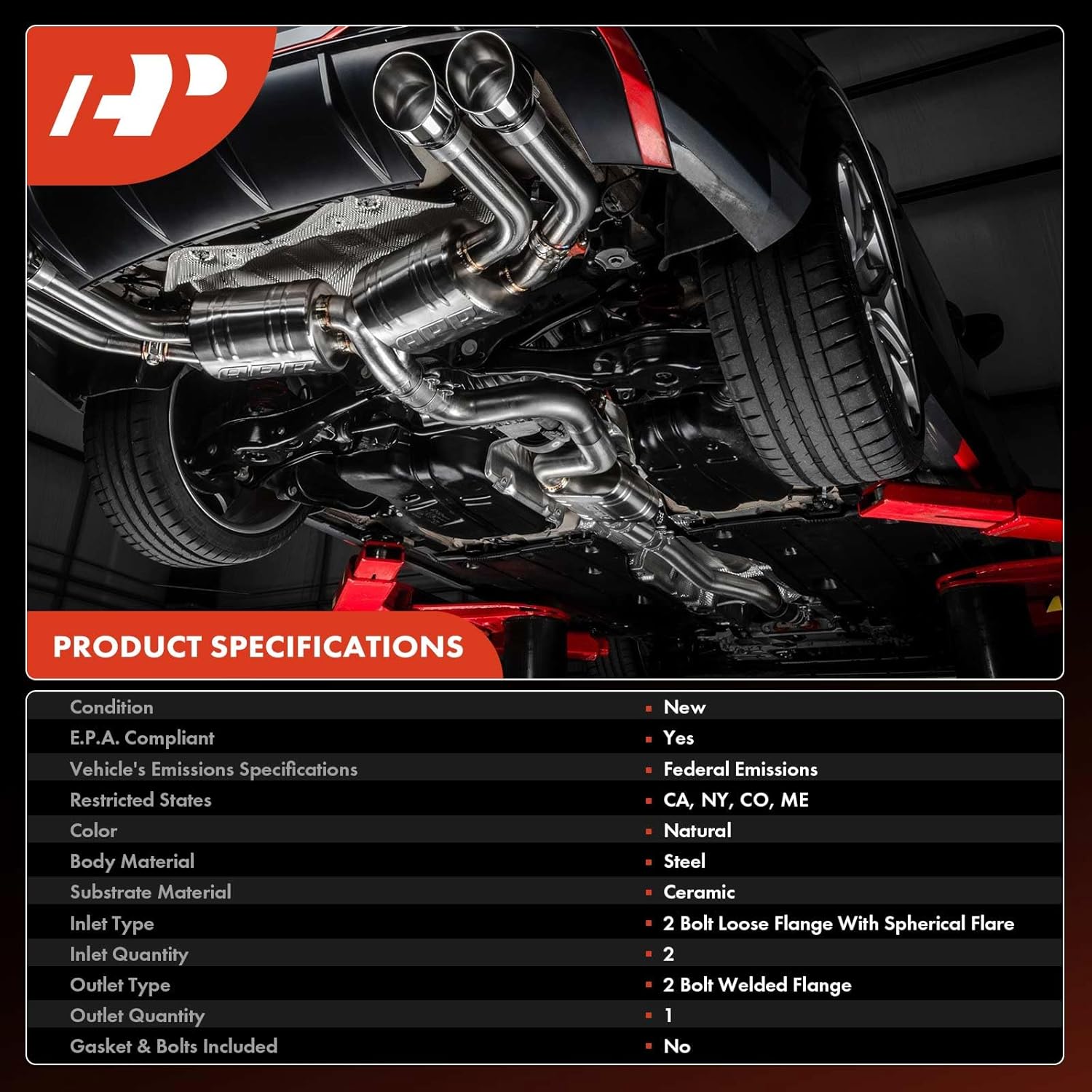 A-Premium Catalytic Converter Direct-Fit Compatible with Jeep WK Series Grand Cherokee 2005-2010, XK Series Commander 2006-2010, 3.7L, EPA Compliant, Replace# 52124789AC, 52124344AC