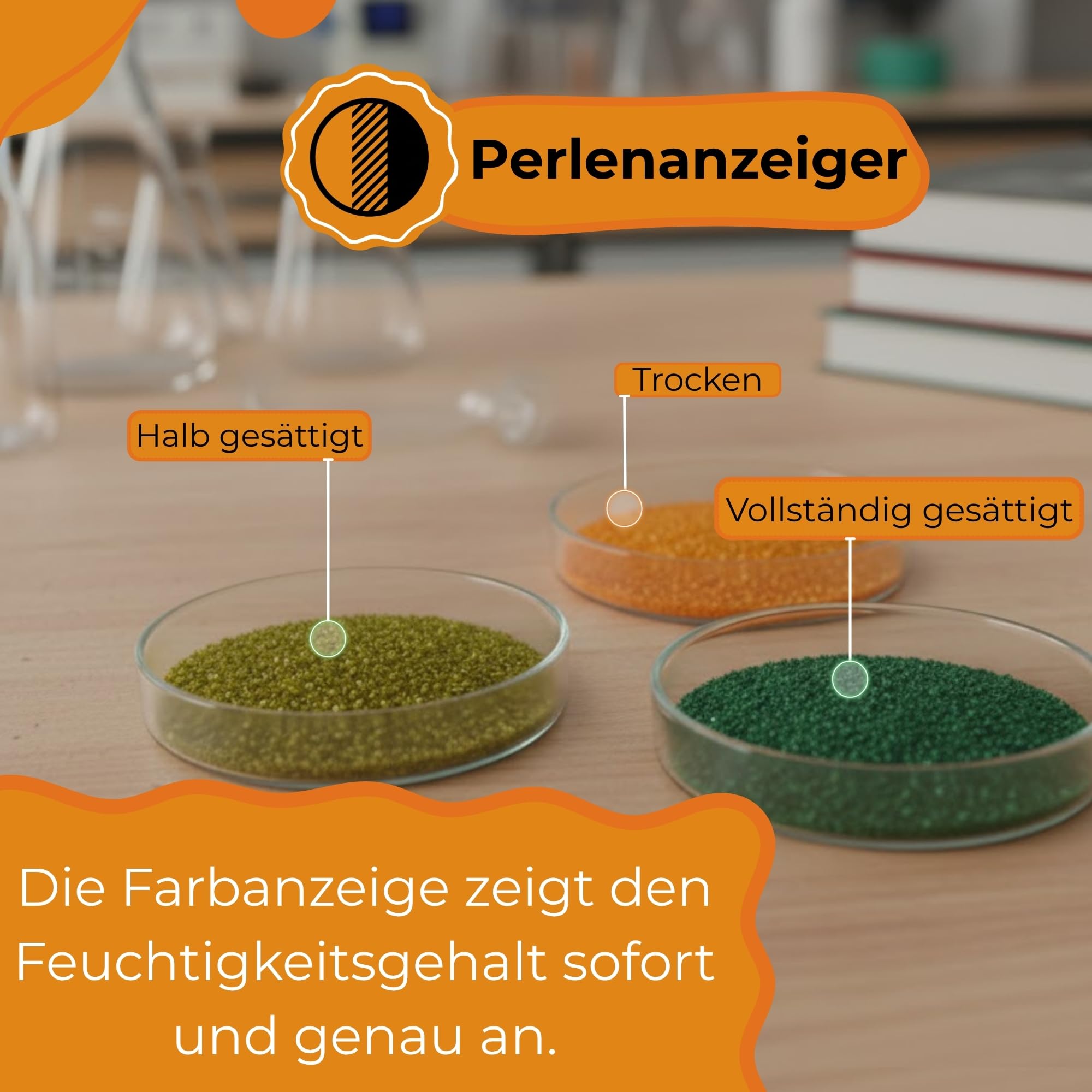 Silicagel Orange 3-5 mm – 10x 1 kg Silicagelkugeln zum Schutz von Büchern, Reisetaschen, Kosmetik, 3D Filamente Feuchtigkeitsabsorber für Elektronik, Aufbewahrung & Schmuck