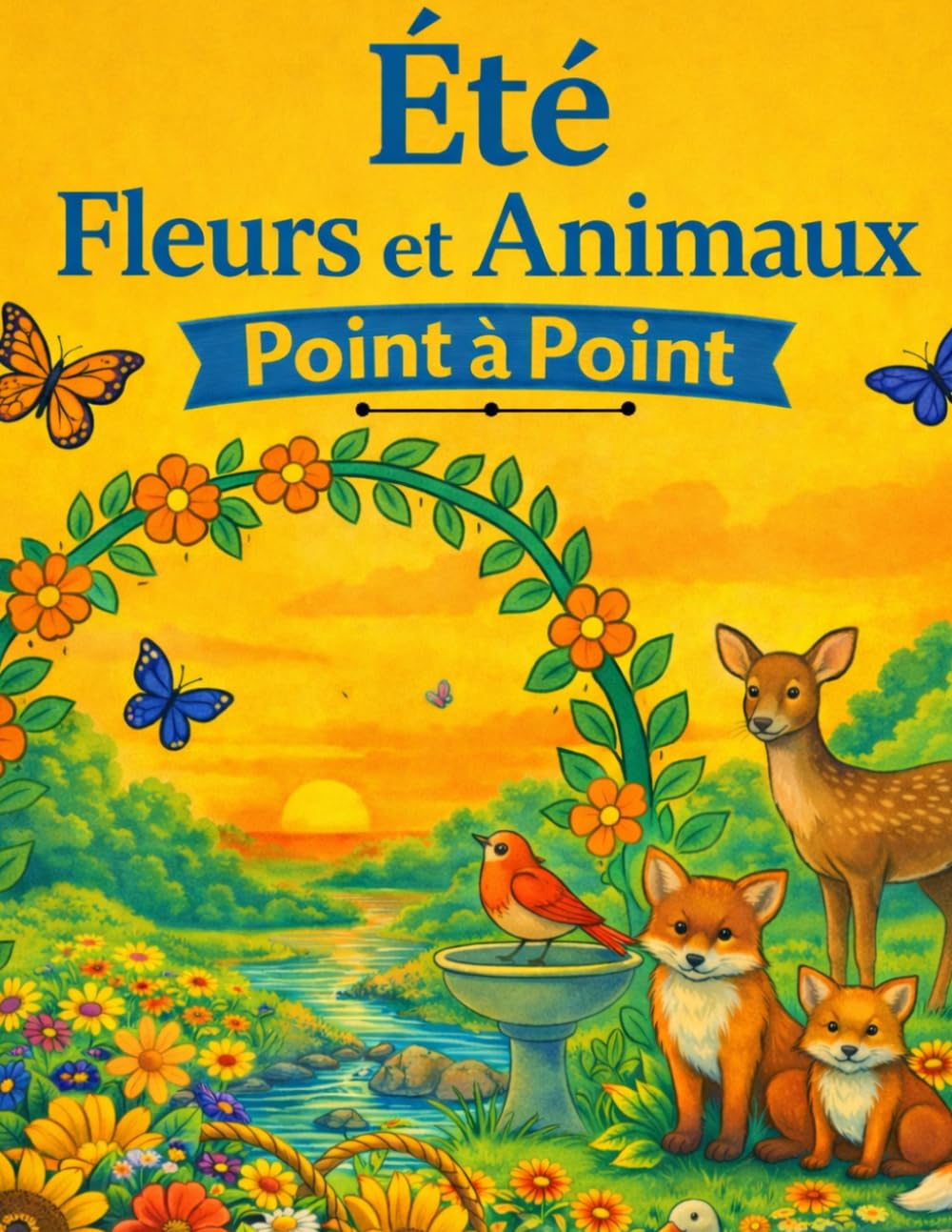 Été Fleurs et Animaux Point à Point: Été Fleurs et Animaux Point à Point