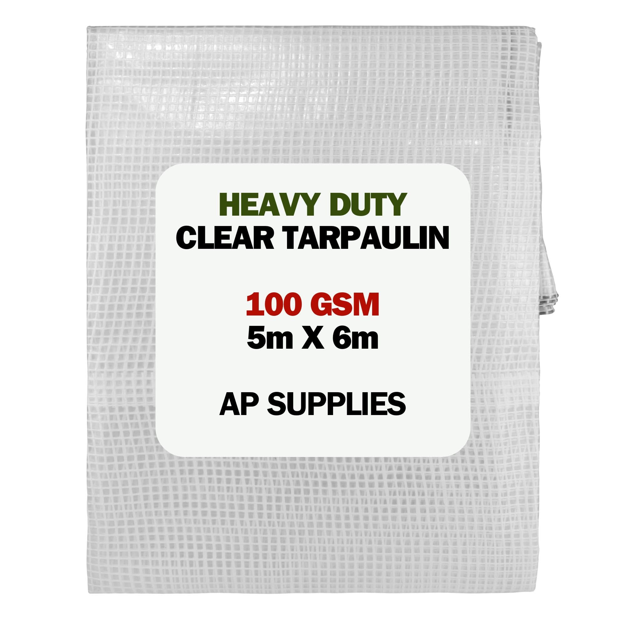 AP Supplies Clear M-Grade Tarpaulin 5M X 6M from B&Q