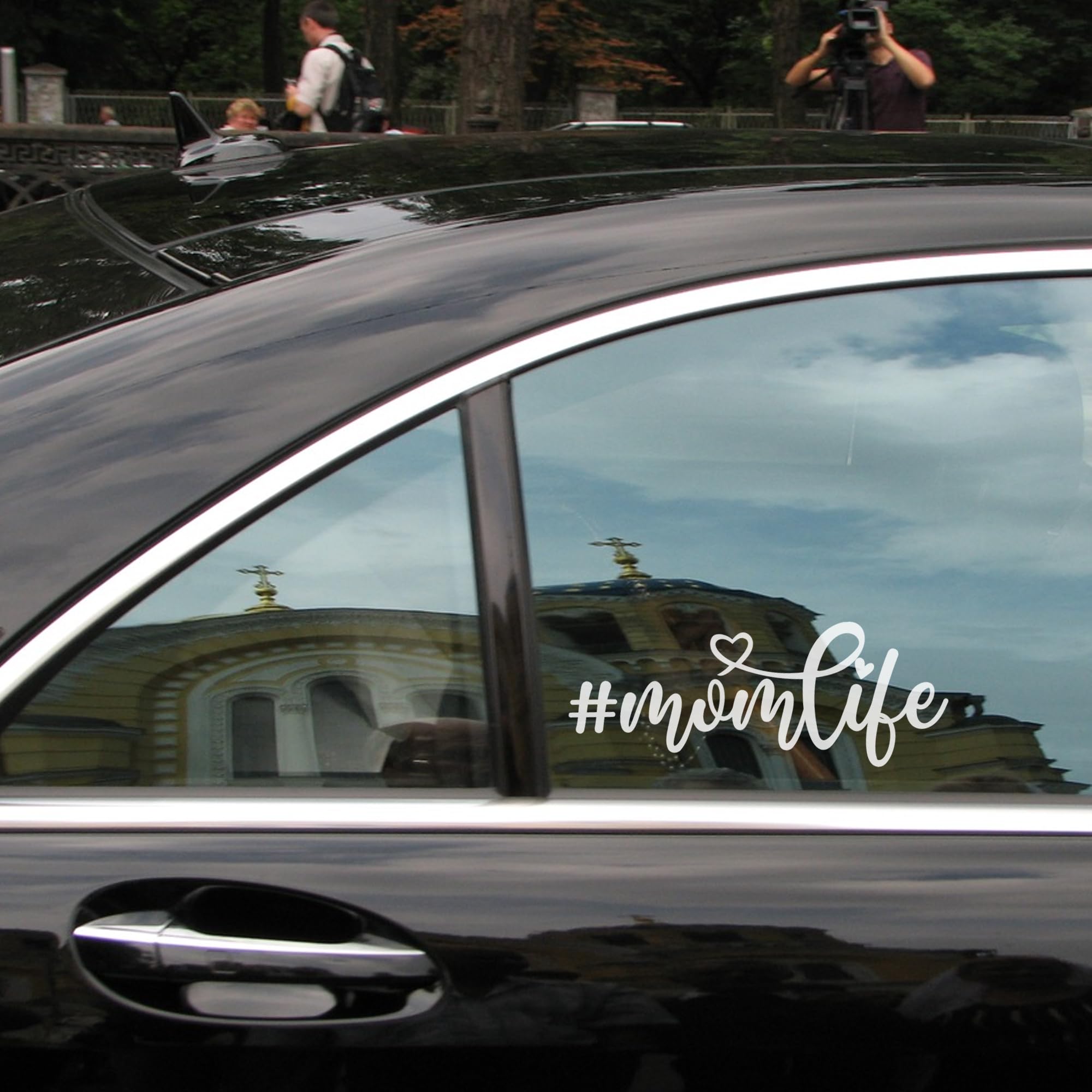 Miarita 2 calcomanías para ventana de coche con texto "Mom Life", calcomanías para el coche, calcomanías para el espejo, regalos del día de la madre para mamá