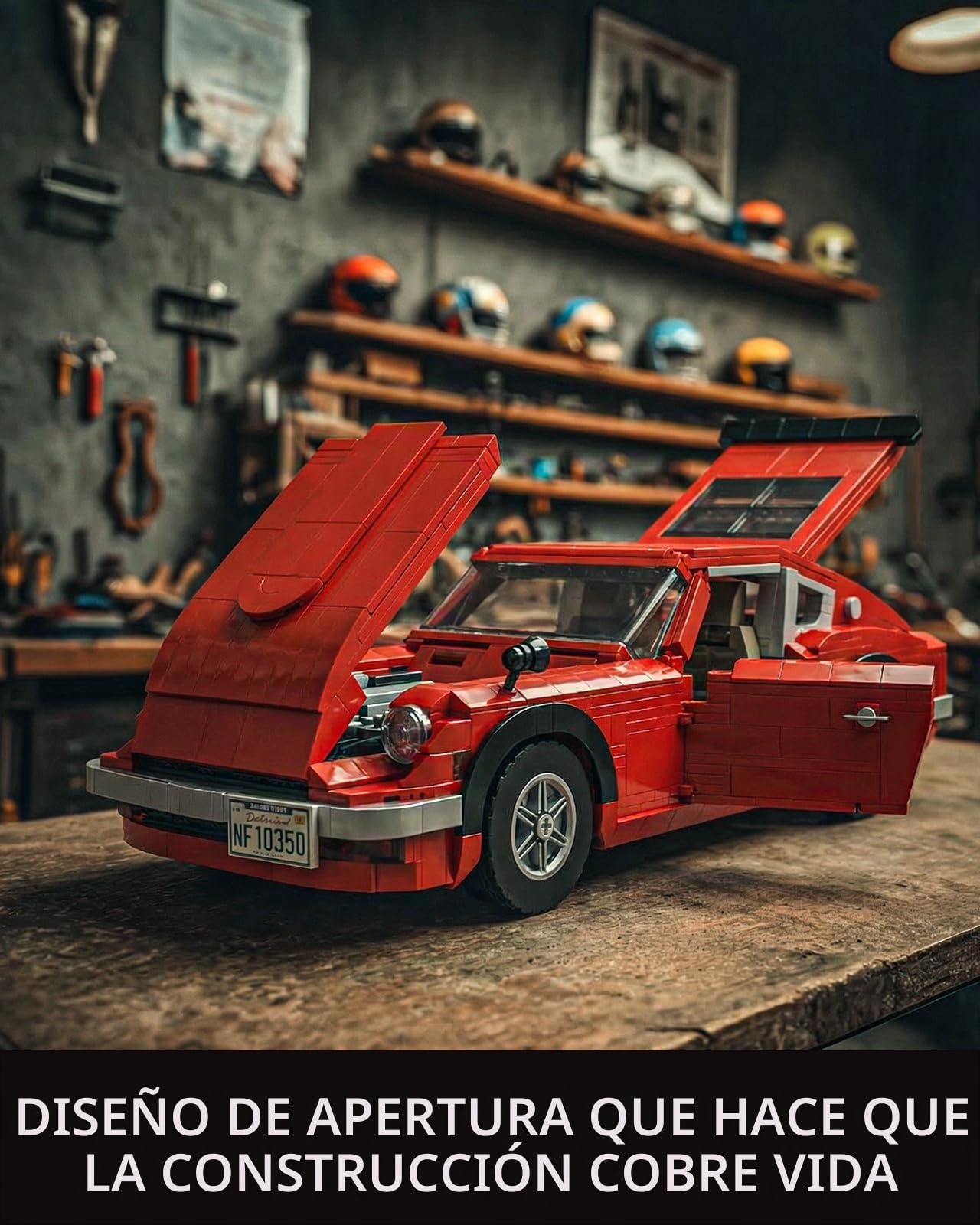 Nifeliz Kit de Construcción de Coche Deportivo Z240, Maqueta de Vehículo Clásico Escala 1:14 para Adultos y Amantes del Automóvil, Regalo y Decoración Coleccionable (1694 Piezas, NF10350)