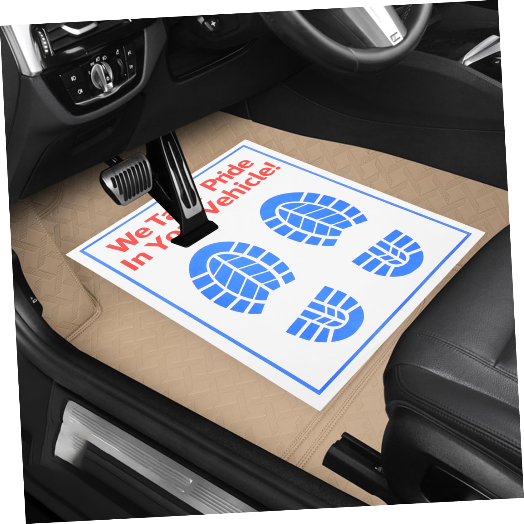 ibasenice 100pièces Tapis Pied Voiture Jetables Papier Tapis Sol Voiture Résistants à Usure pour Protection Et Confort pour Détail Automobile Et Entretien