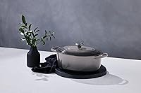 Vista 6 de Le Creuset Horno holandés ovalado de hierro fundido esmaltado, 2.75 cuartos de galón, Ostión