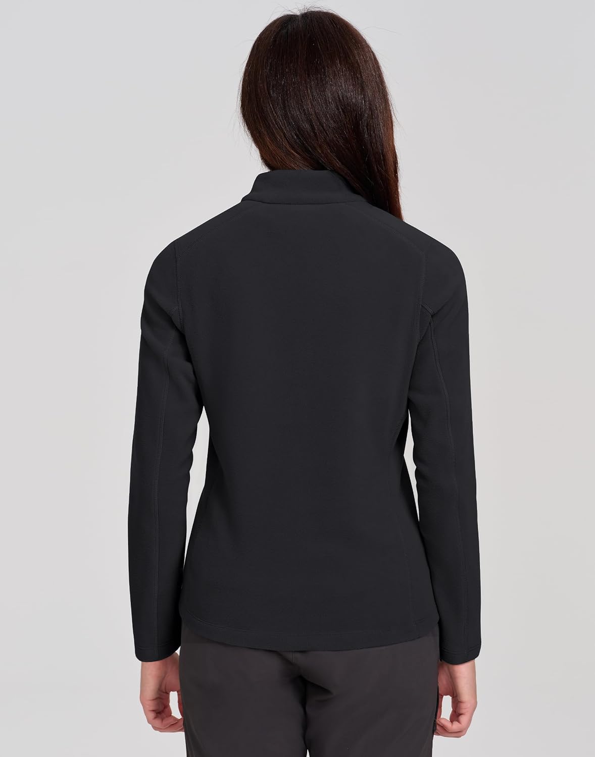 Pioneer Camp Women's Polartec Quarter Zip Fleece Pullover Running Lightweight Thermal Base Layer Long Sleeve Shirts - Image 3